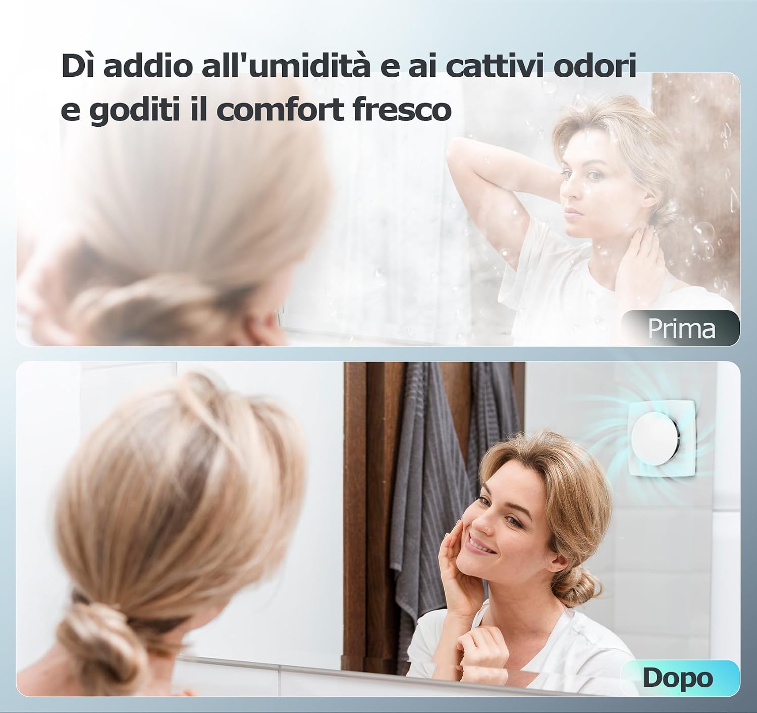 Thumbnail 5 de BUMSOU Aspiratore Bagno 100mm con Telecomando e 11 Effetti Luminosi – Silenzioso e Bidirezionale