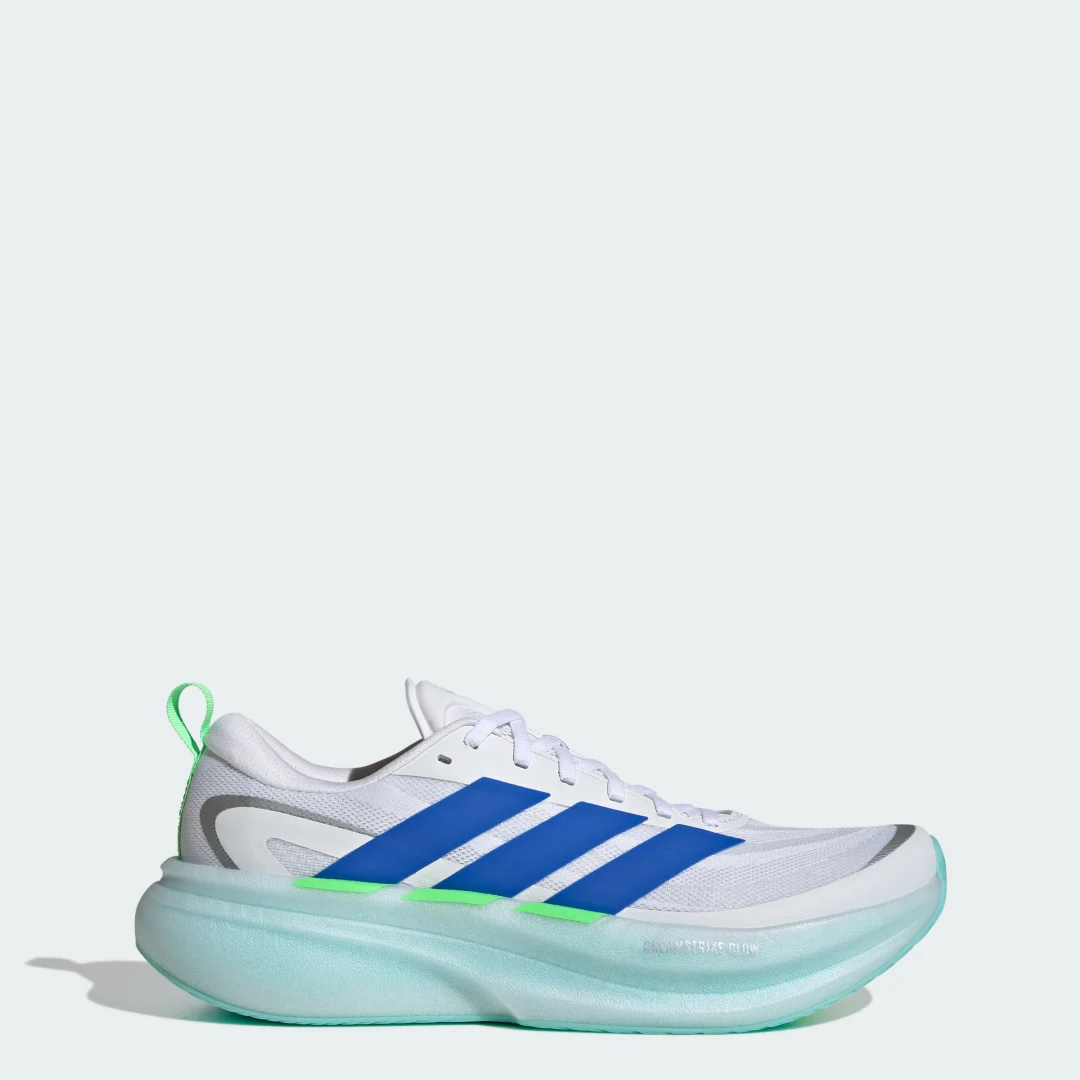 Detalle de Adidas Supernova Glide: zapatilla de running en blanco para entrenamientos diarios