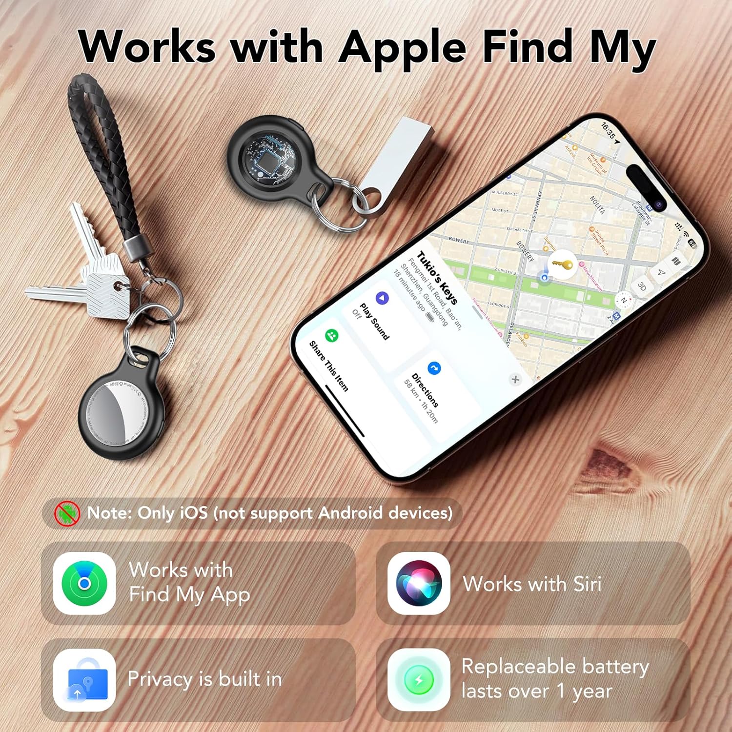 Thumbnail 3 de Tukio Air Tracker Tags 4-pack Bluetooth tracker