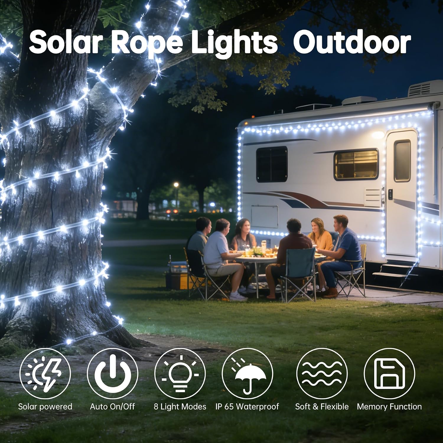 Detalle 2 de Solar Rope Lights, 2-Pack