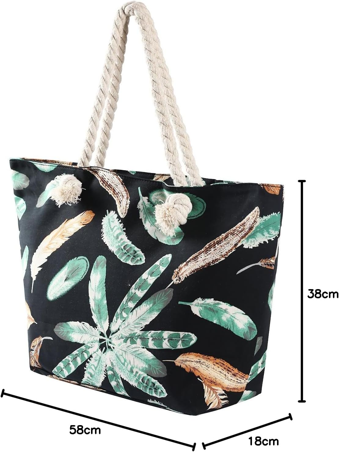 Thumbnail 6 de DonDon Grande shopper borsa da spiaggia 58 cm