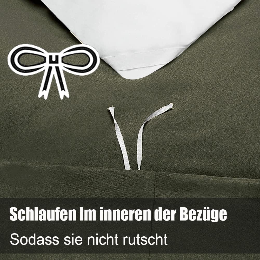 Detalle 1 de Soifox Bettwäsche Grün 135x200, 4-teilig