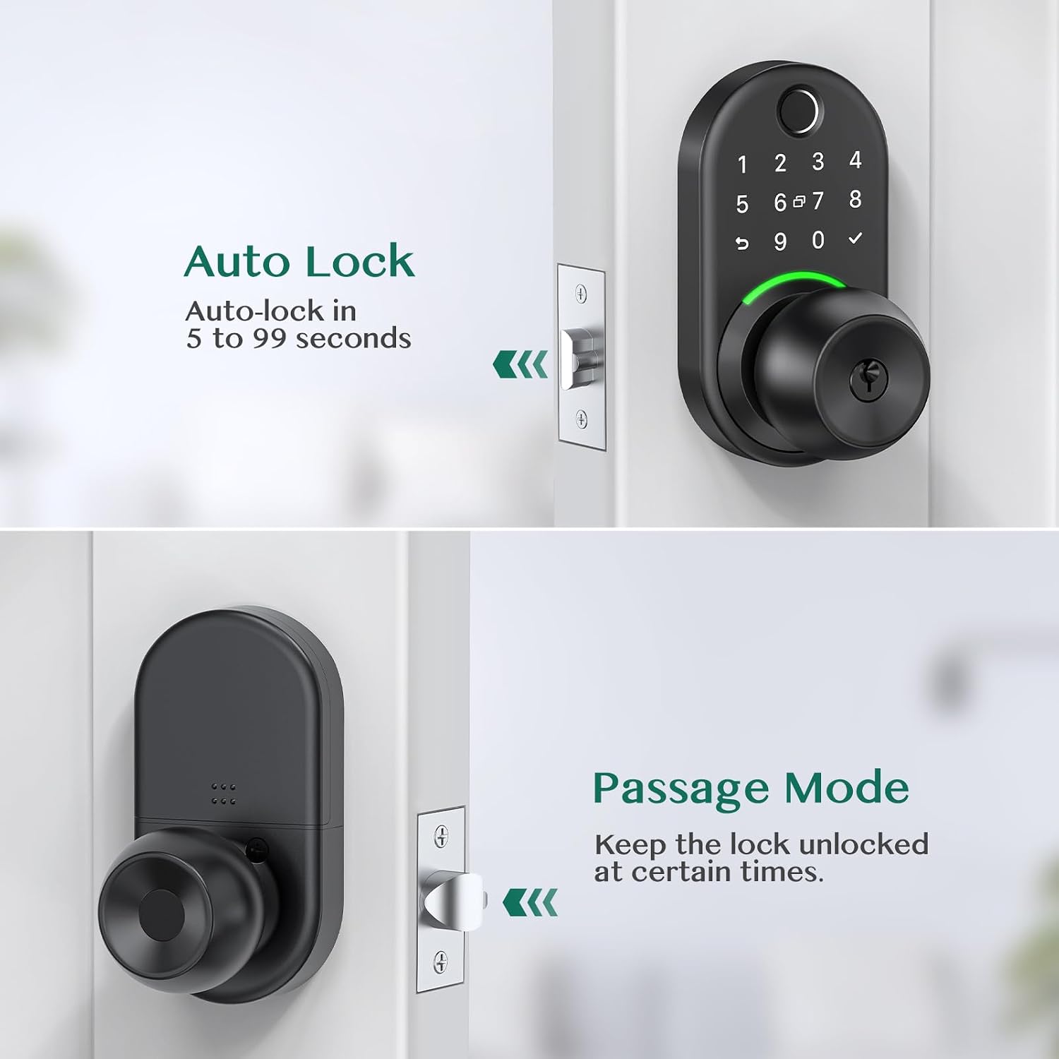 Detalle de Yamiry Smart Door Knob Lock, Aluminium