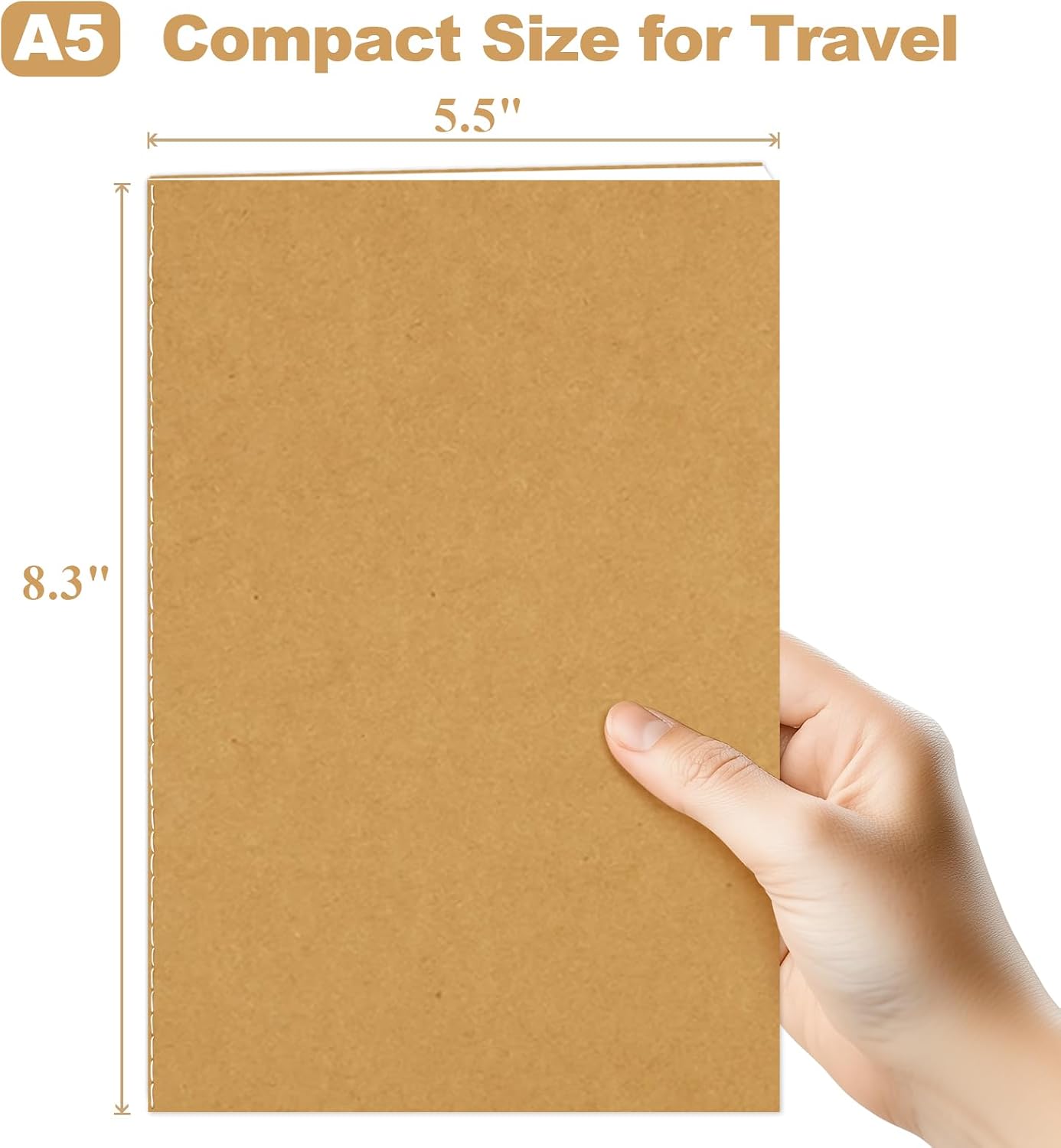 Thumbnail 1 de DWIYITTN A5 Blank Notebooks, 24-Pack Kraft Journals with 60 Pages