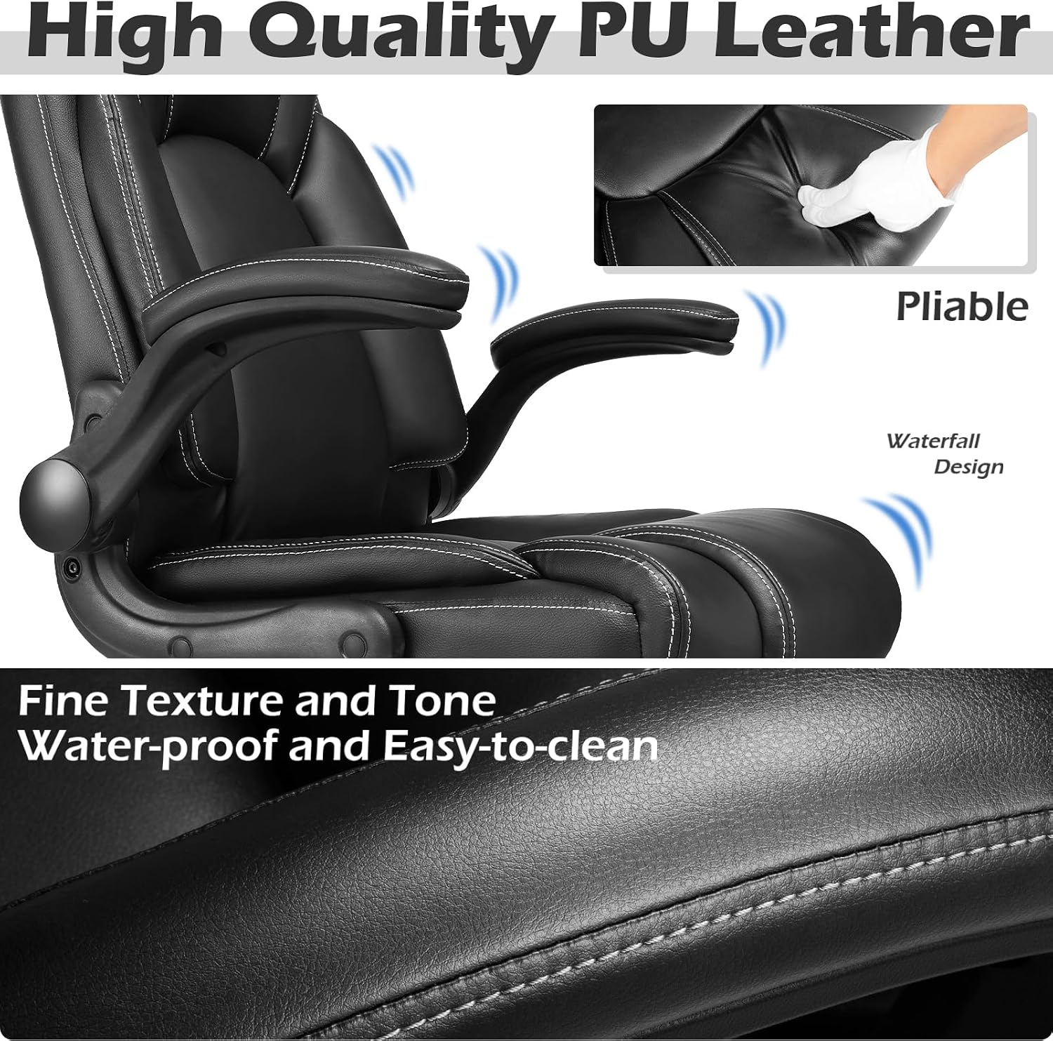 Detalle 2 de Executive Office Chair with Flip-Up Arms