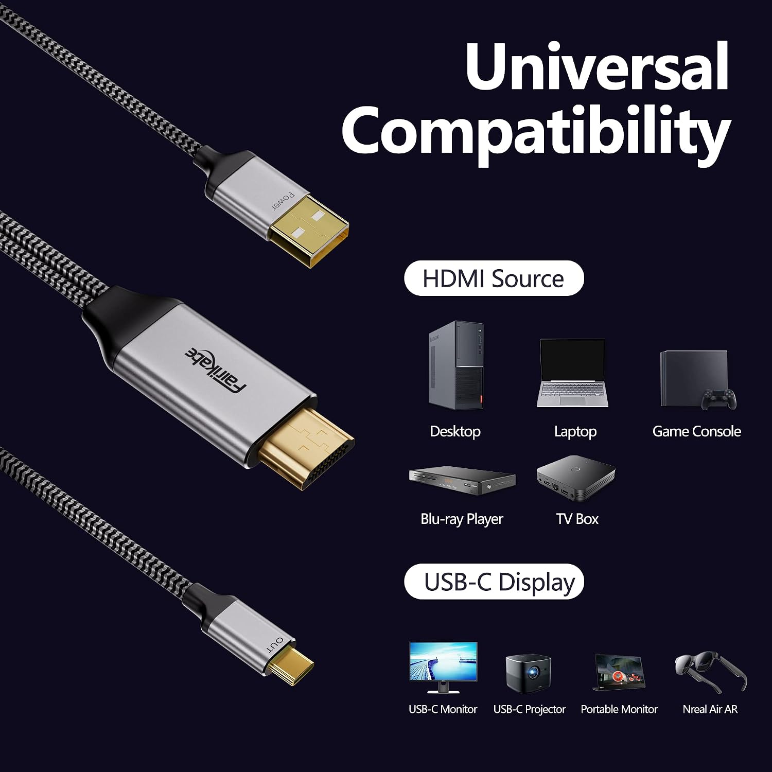 Thumbnail 3 de Cable HDMI a USB C 4K 60Hz - Perfecto para MacBook Pro 🌟