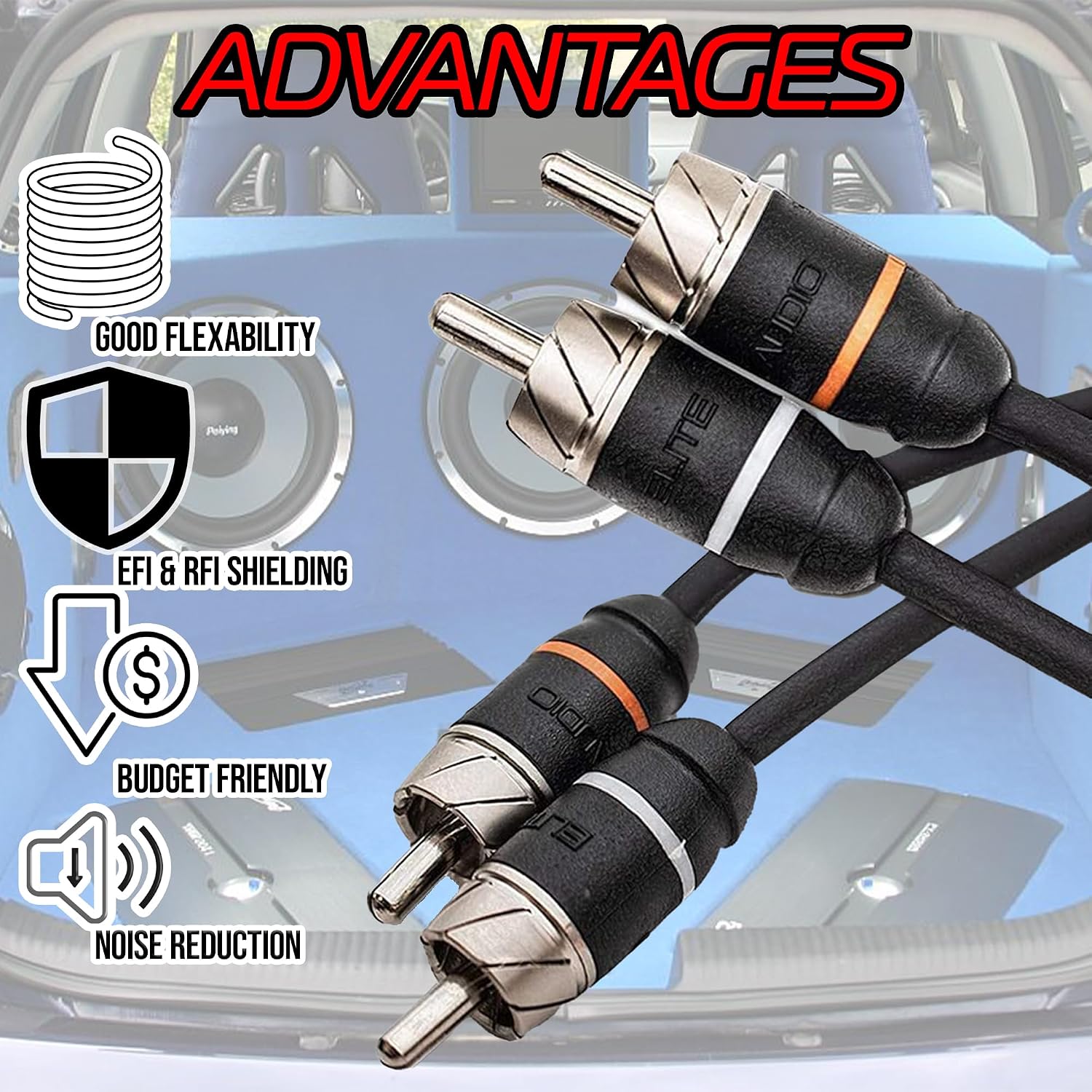 Thumbnail 3 de Elite Audio Premium Series 15ft 6-Channel RCA Cable (PRM615)