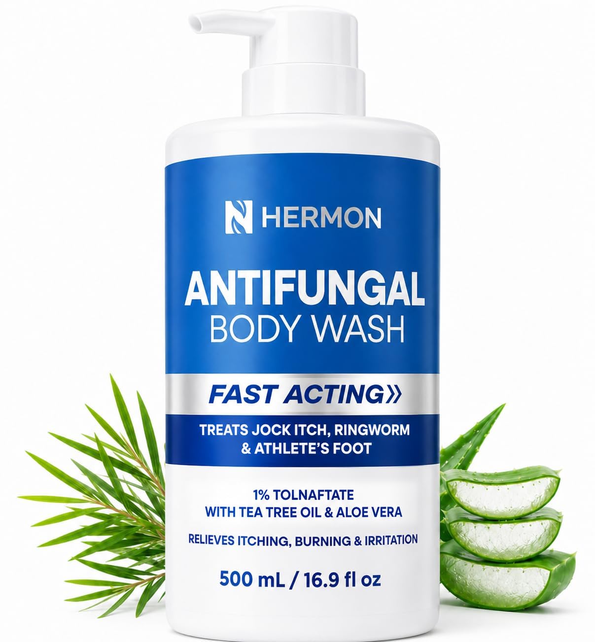 Detalle de Hermon Extra Strength Antifungal Body Wash with 1% Tolnaftate and Tea Tree Oil