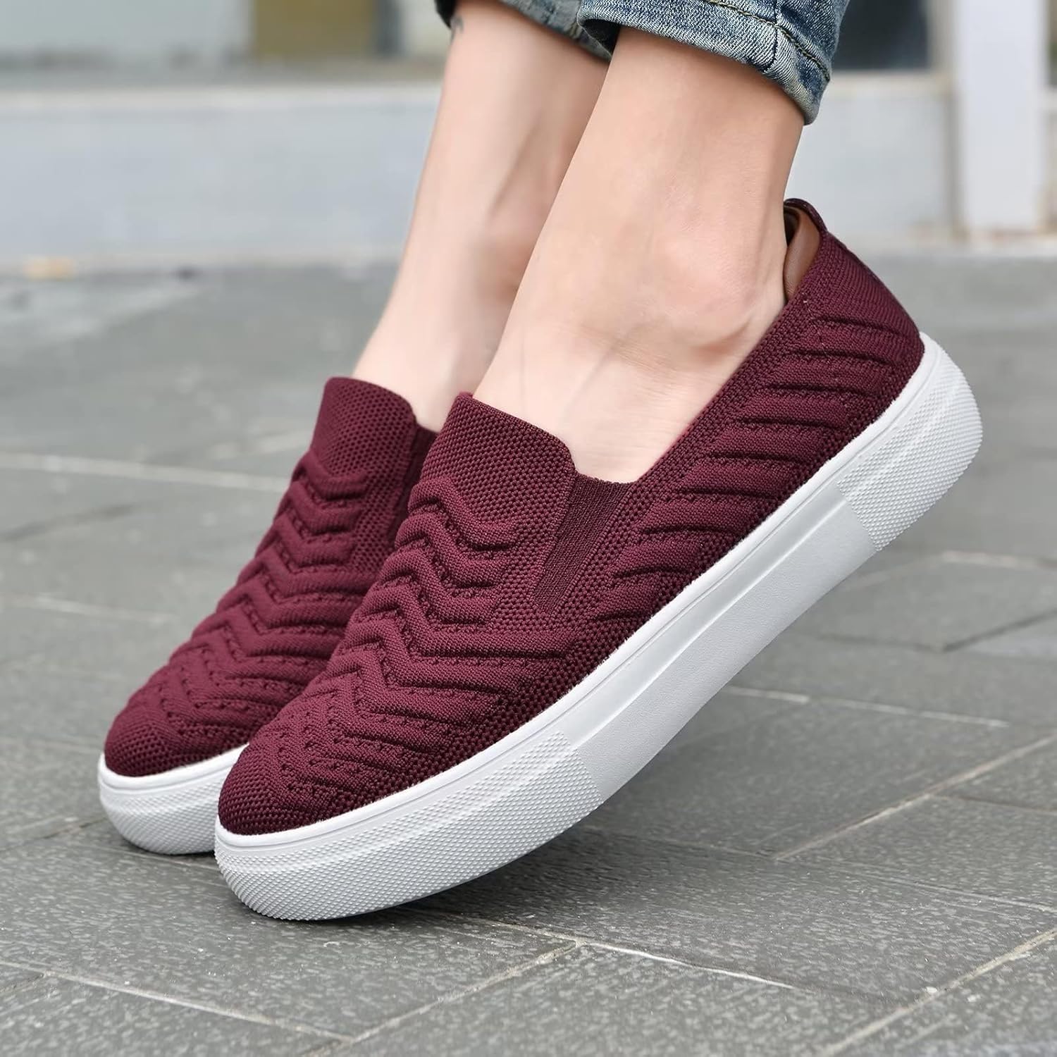Thumbnail 2 de Konkhill Damen Slip-On Sneaker – atmungsaktive Walking Flats für Alltag und Freizeit