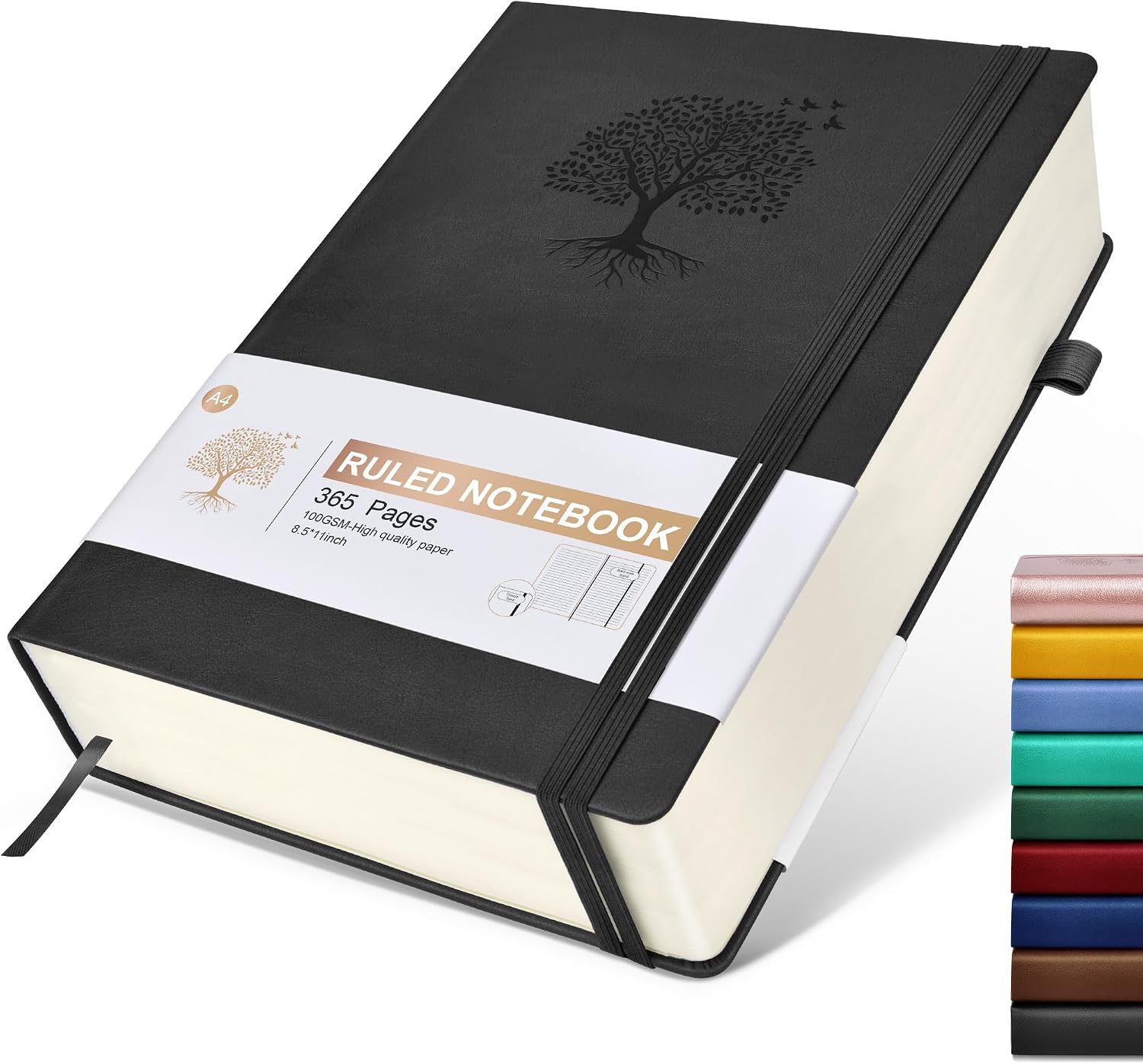 Detalle de Ansopu A4 Lined Journal Notebook, 365 Pages, 100 GSM Paper