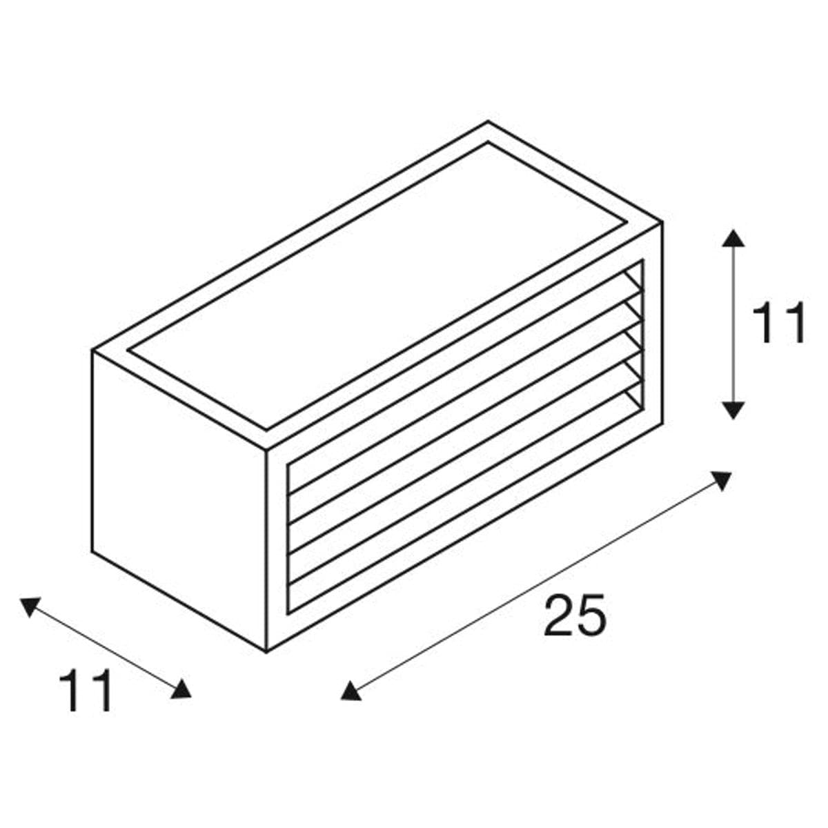 Thumbnail 5 de SLV 232497 – Applique murale BOX-L, rouille ( Aluminium / Acrylique )