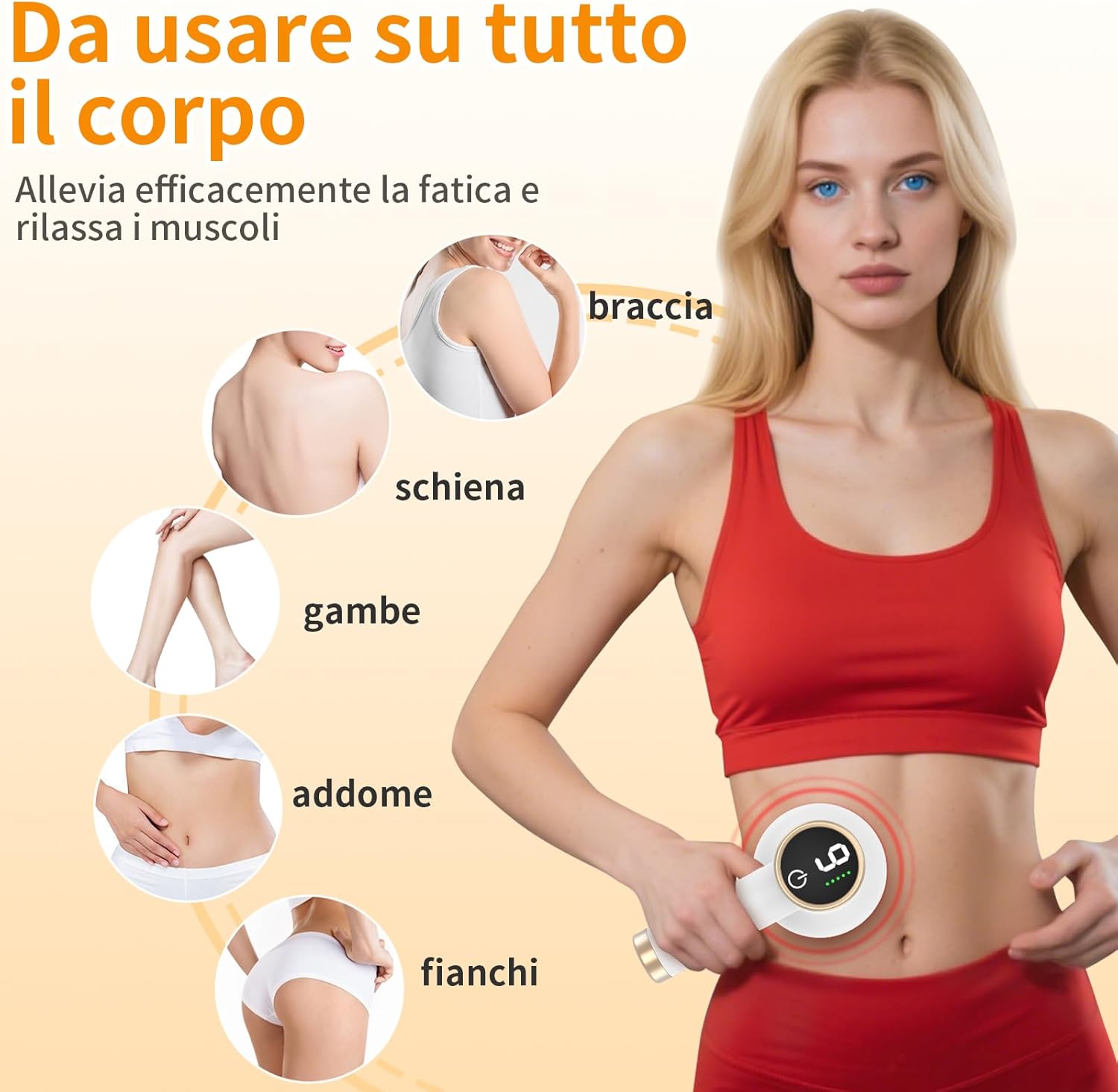 Detalle 2 de Massaggiatore anti cellulite senza fili 9 velocità