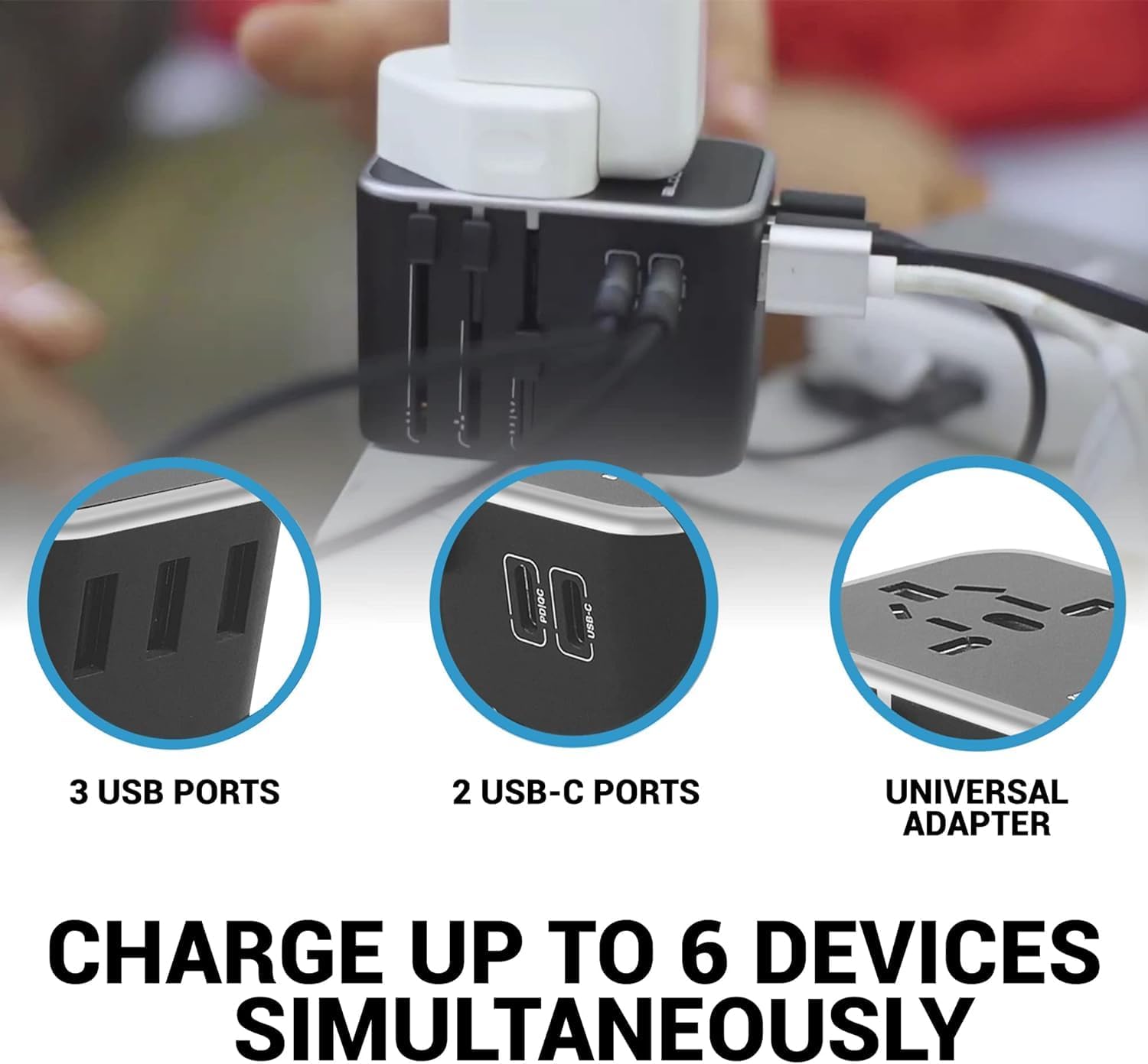 Thumbnail 5 de iBlockCube Travel Adapter 35W dual Type C