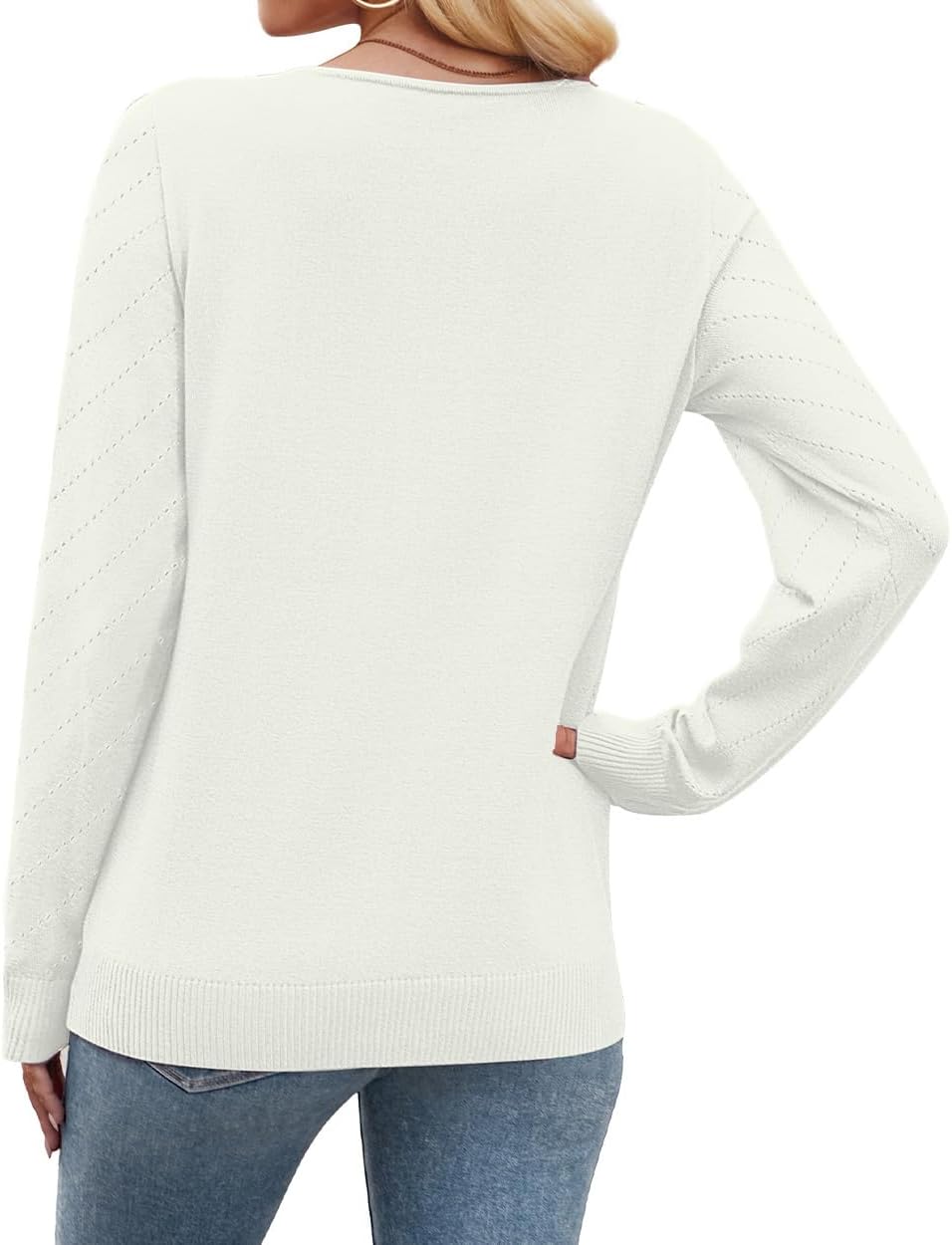Thumbnail 4 de WIHOLL Women's V Neck Knit Sweater 2026
