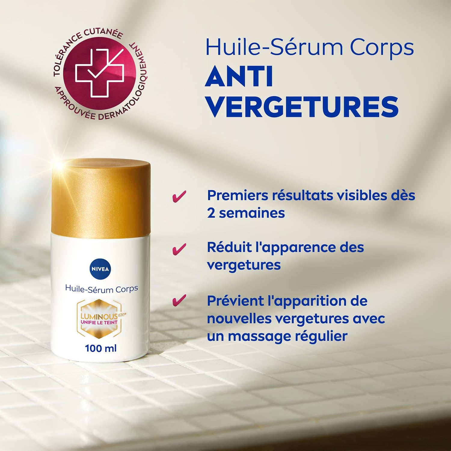 Thumbnail 1 de NIVEA Luminous630® huile-sérum corps anti-vergetures 100 ml