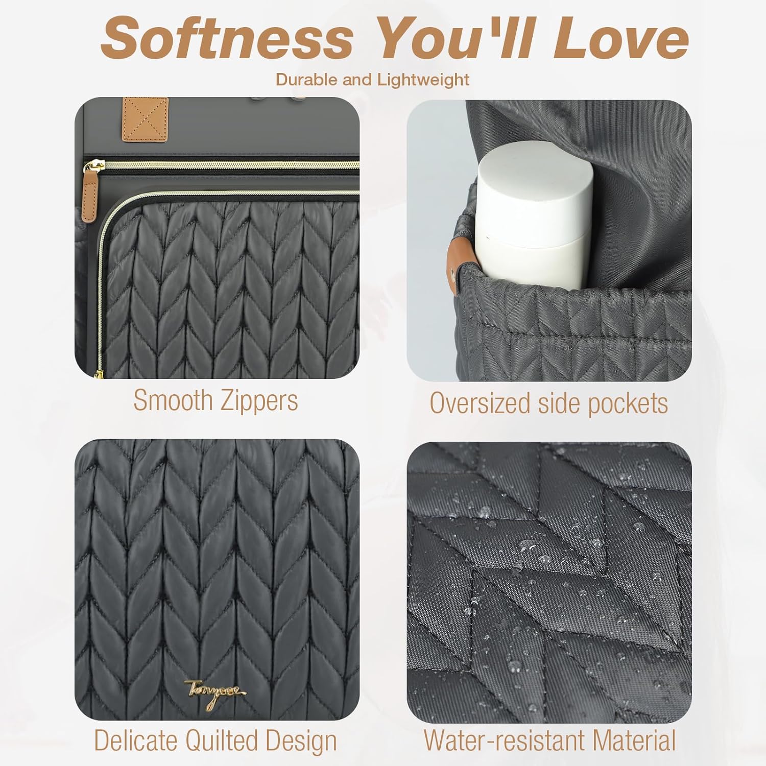 Thumbnail 5 de Tonyeee Wickeltasche mit Schnullertasche und Wickelunterlage – Wickelrucksack mit vielen Fächern und isolierten Taschen