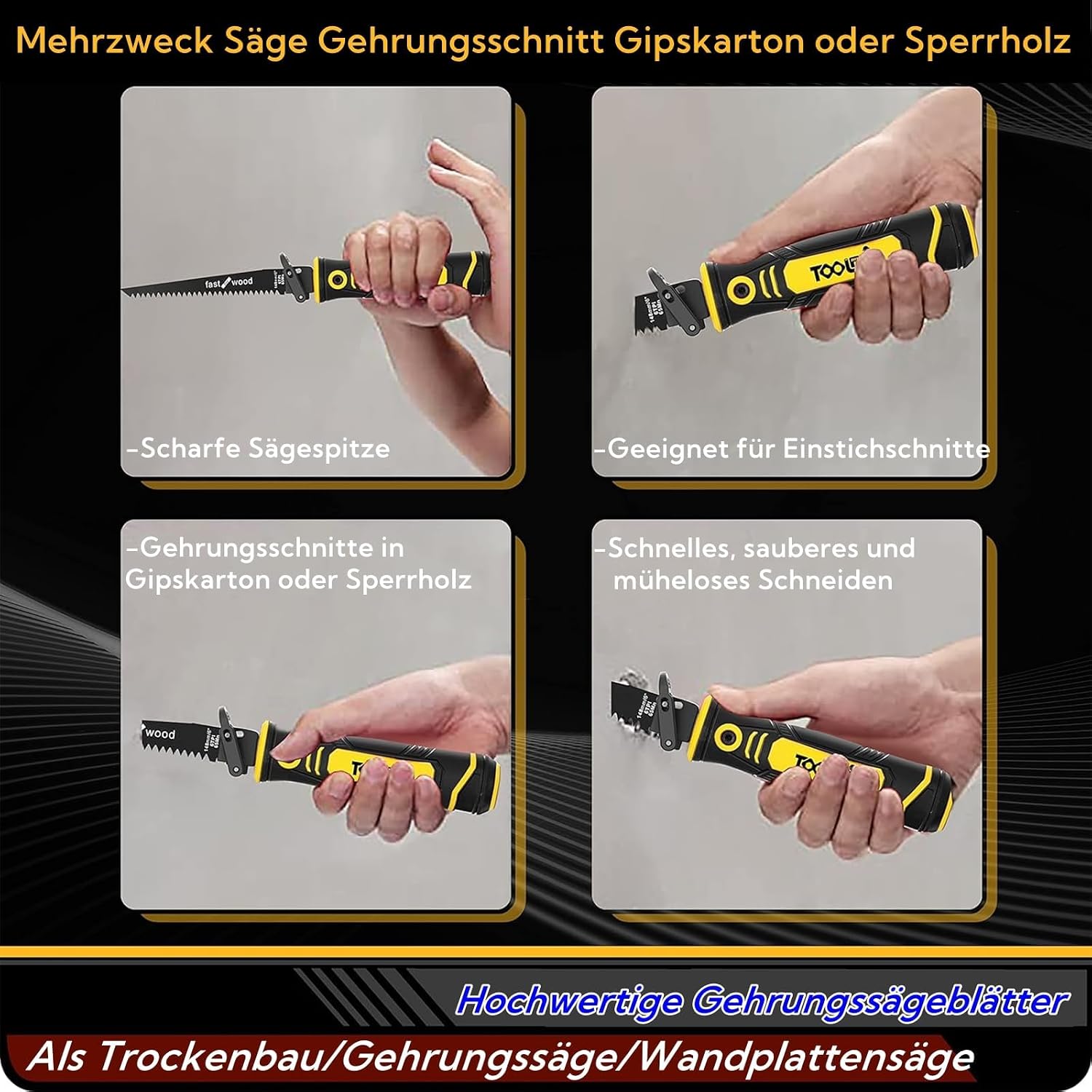 Detalle 1 de Magicbox 3DE-dashouju handsåg med 8 utbytbara blad för flera material