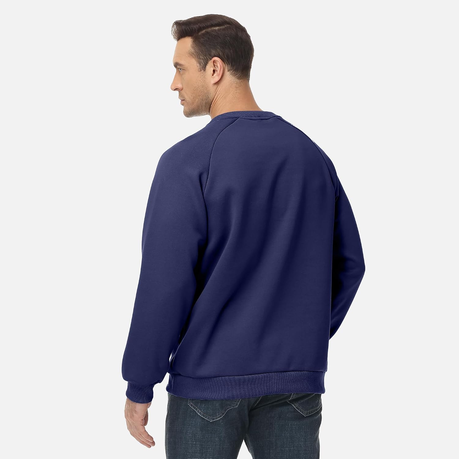 Detalle de PepyPepy Herren Sweatshirt aus Baumwolle – weich, warm & atmungsaktiv für Alltag und Freizeit