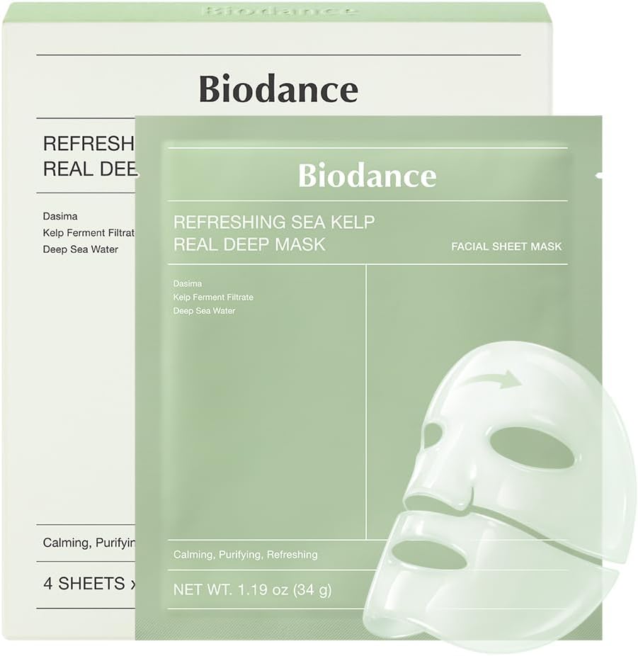 BIODANCE Refreshing Sea Kelp Real Deep Mask – Masque Hydrogel Calmant et Contrôle des Huiles