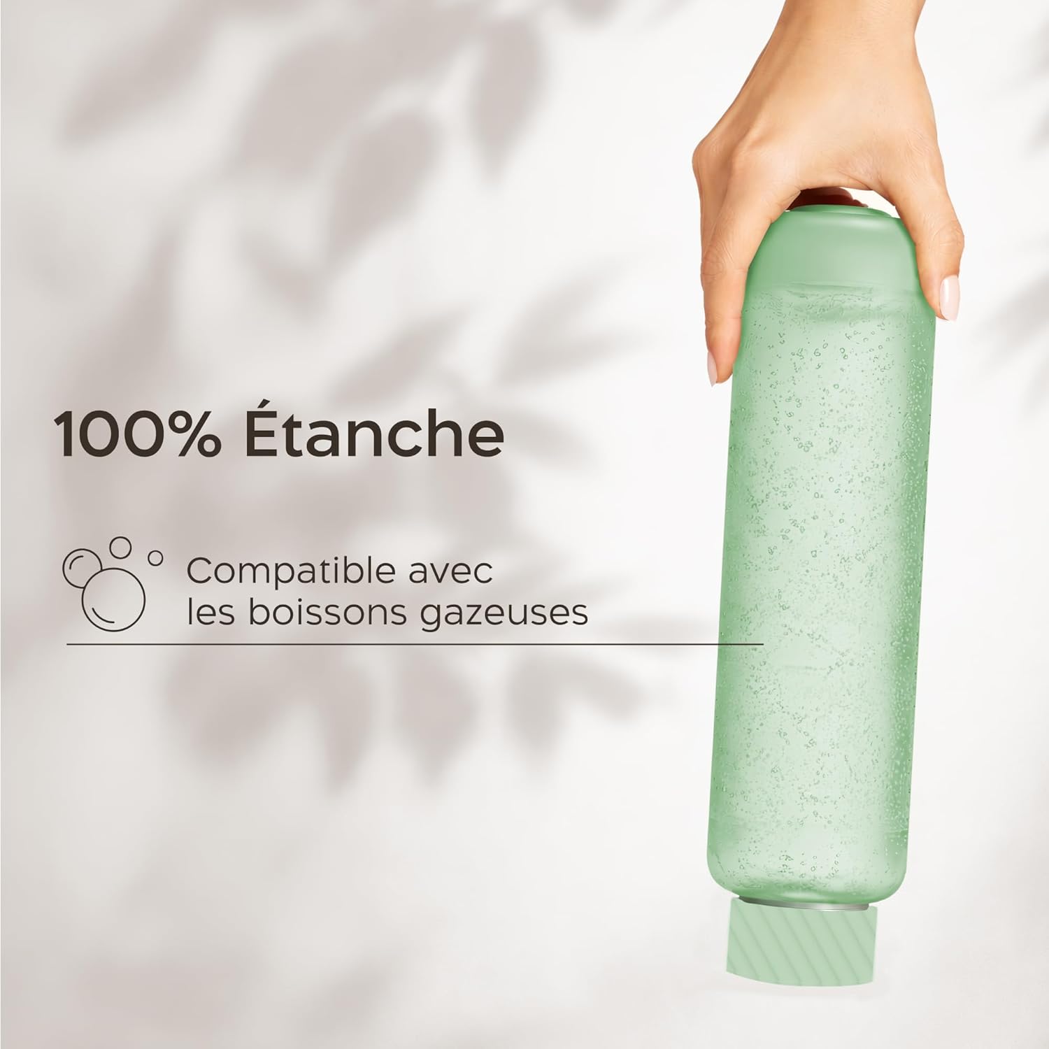 Thumbnail 4 de Twinzee Gourde 1L sans BPA anti-fuite en Tritan (vert clair) pour sport, école et bureau