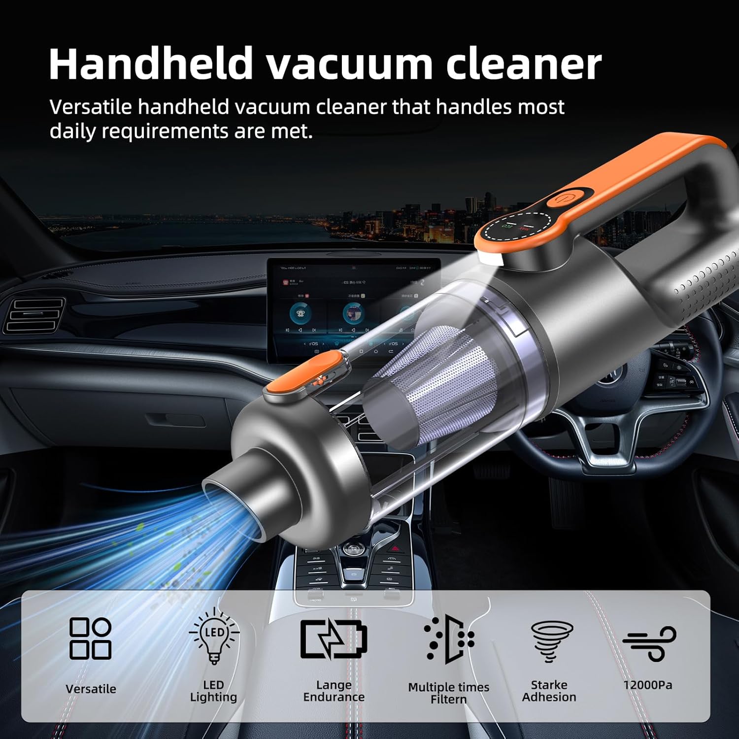 Thumbnail 1 de Handheld car vacuum 35000Pa, 4 in 1 cordless