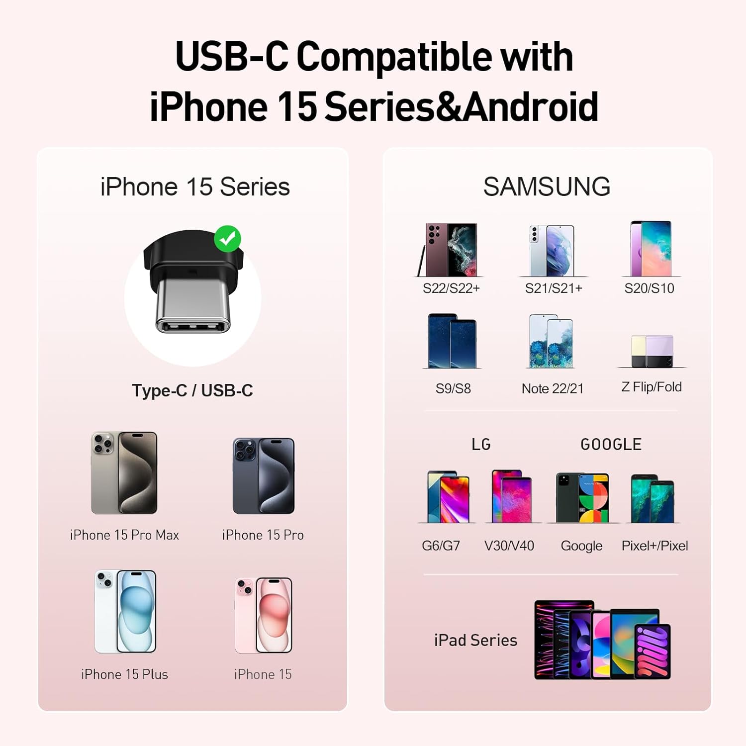 Thumbnail 3 de iWALK USB-C Portable Charger 4800mAh 20W Power Bank with LED Display (Pink)