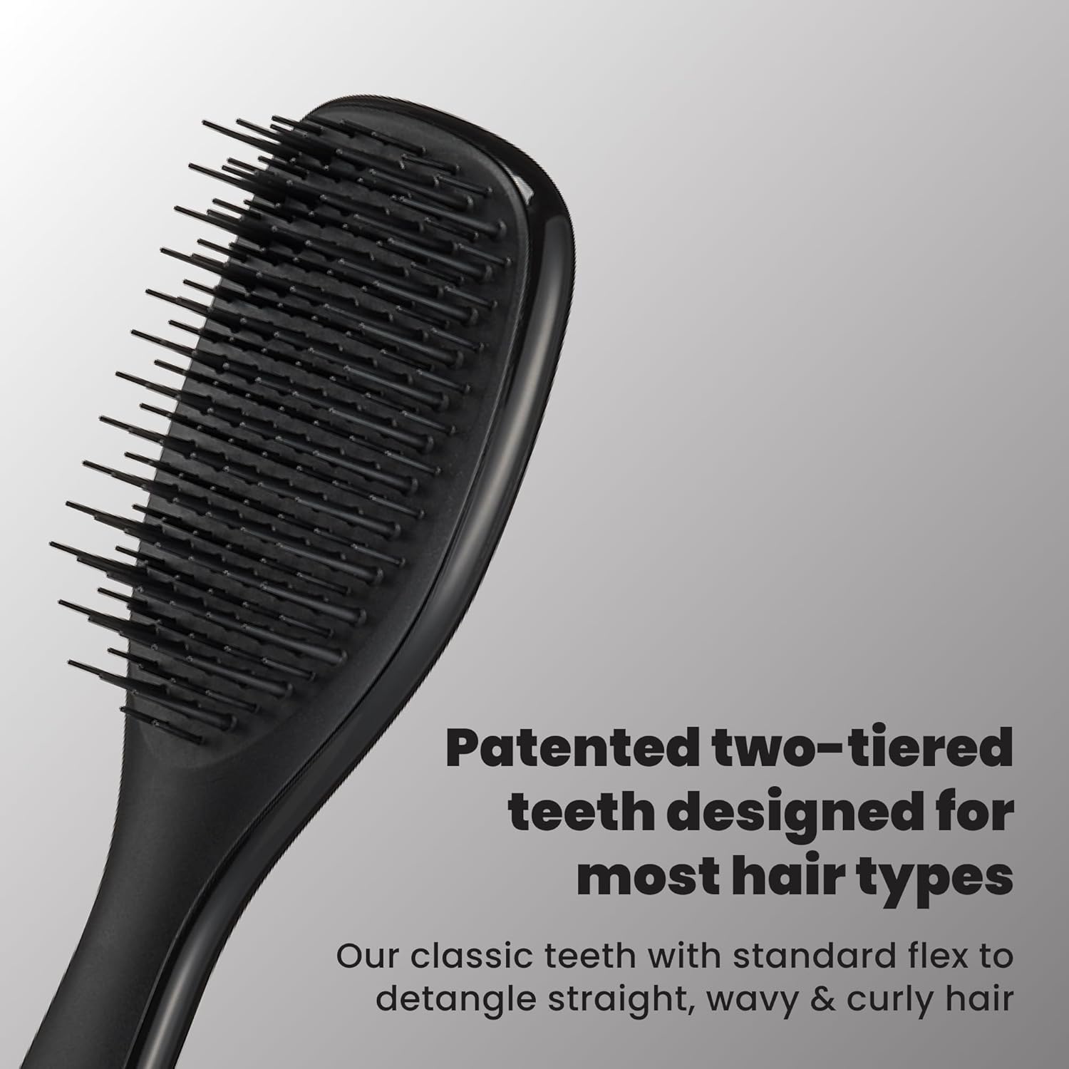 Detalle de Tangle Teezer Ultimate Detangler Klein – Entwirrbürste für nasses & trockenes Haar, ideal für Kinder & Reisen (Schwarz)