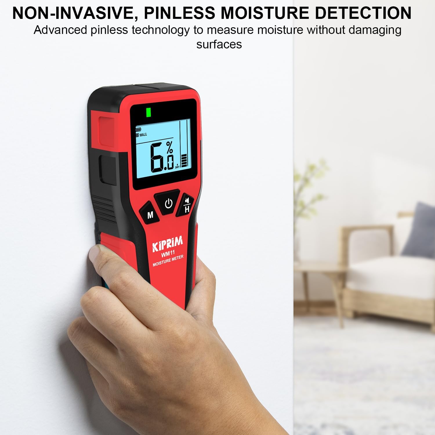Detalle 2 de Kiprim WM11 Pinless Moisture Meter 40mm