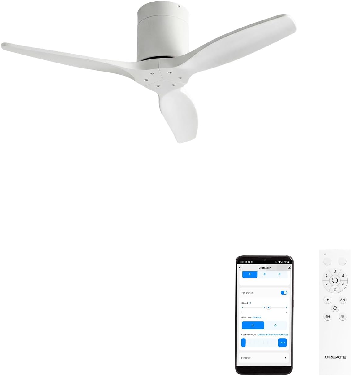 Thumbnail 6 de CREATE WINDCALM S Ventilador de techo 112 cm