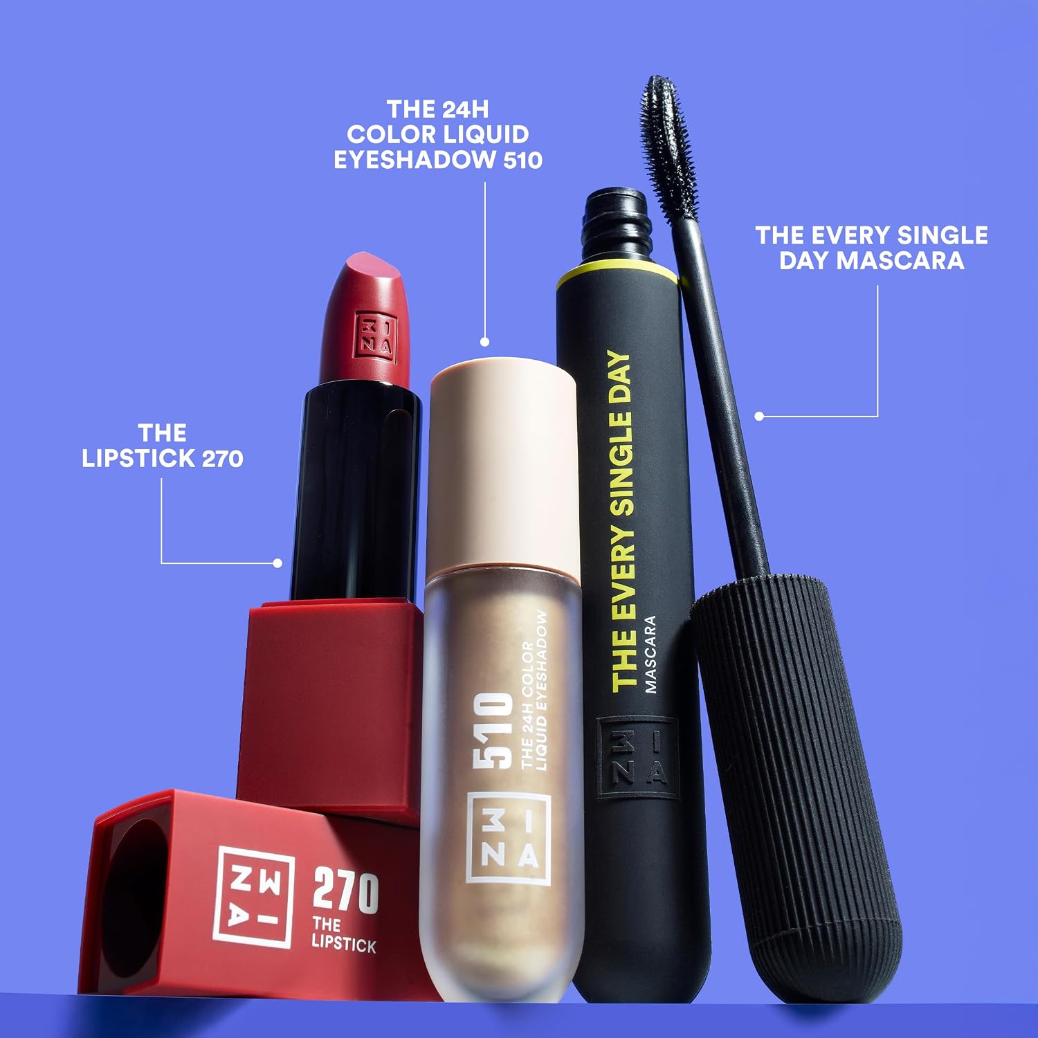 Detalle 2 de 3INA The All Eyes on You Kit – zestaw do makijażu z pomadką 270, cieniem 510 i tuszem 900