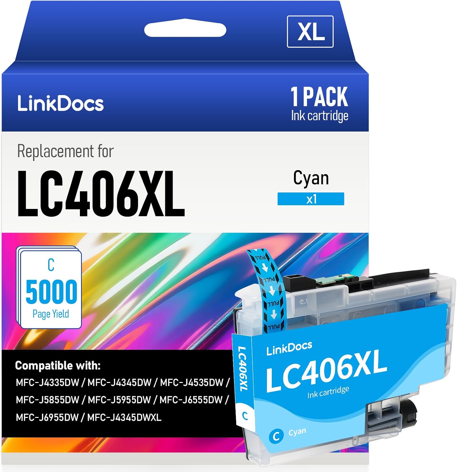 Thumbnail 6 de LinkDocs Yellow Ink Cartridge LC406XL