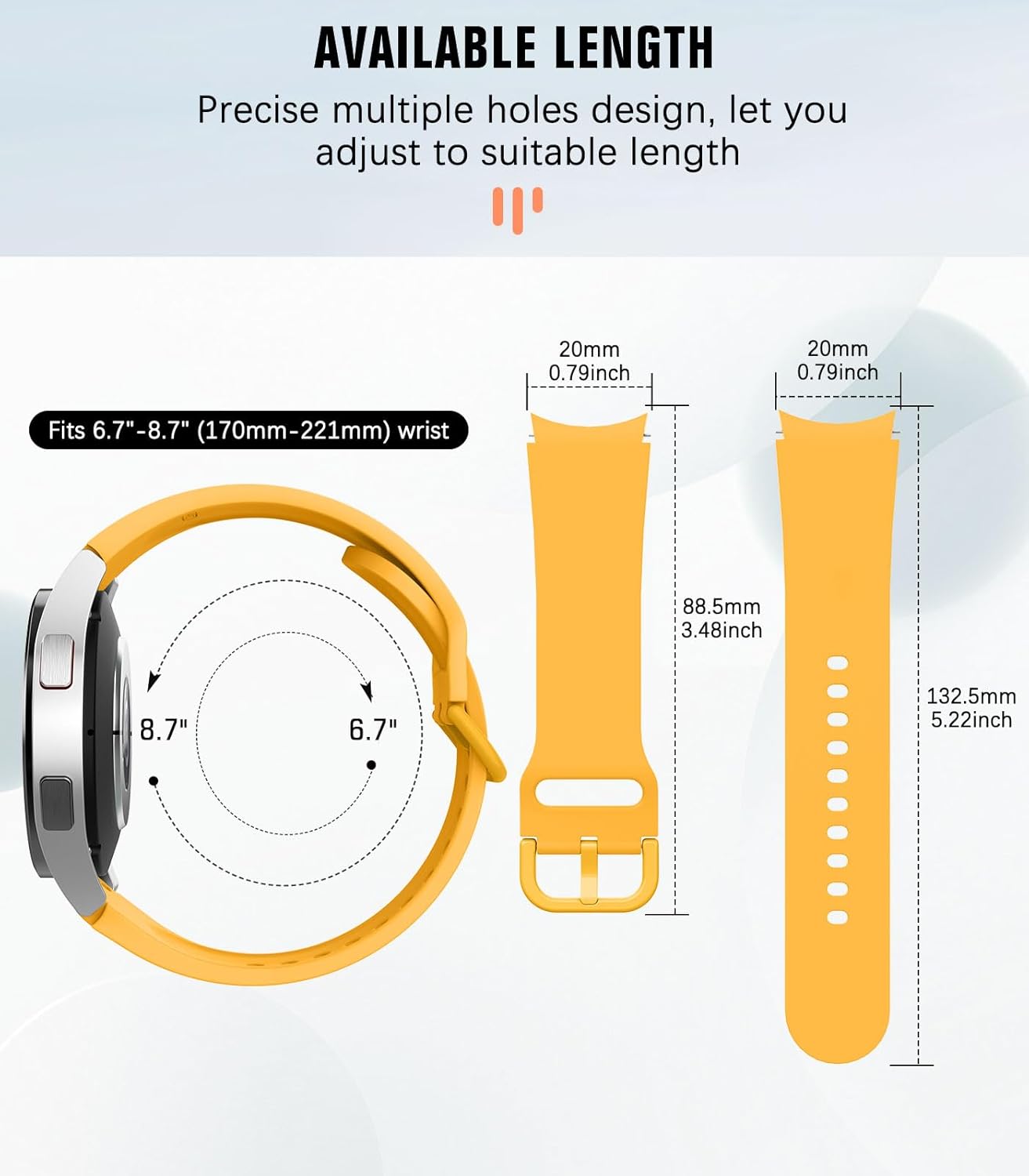 Thumbnail 2 de MoKo no-gap silicone replacement straps for Samsung Galaxy Watch 7/6/5/4 (40–47mm)