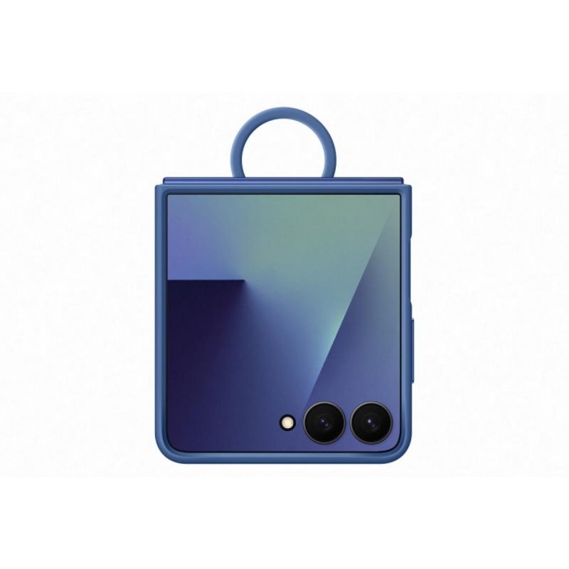 Detalle de Samsung Funda silicona con anillo azul para Z Flip7