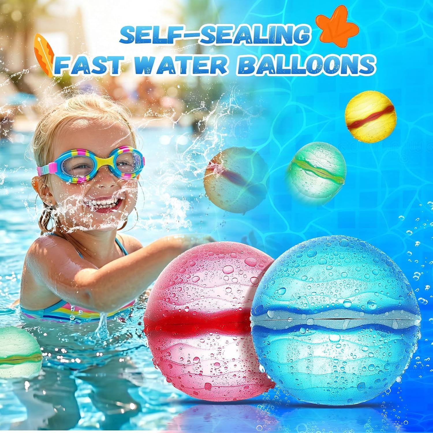 Thumbnail 4 de Magnetic Reusable Water Balloons (12 Pack) – Fast Refill, Latex-Free for Kids’ Outdoor Fun