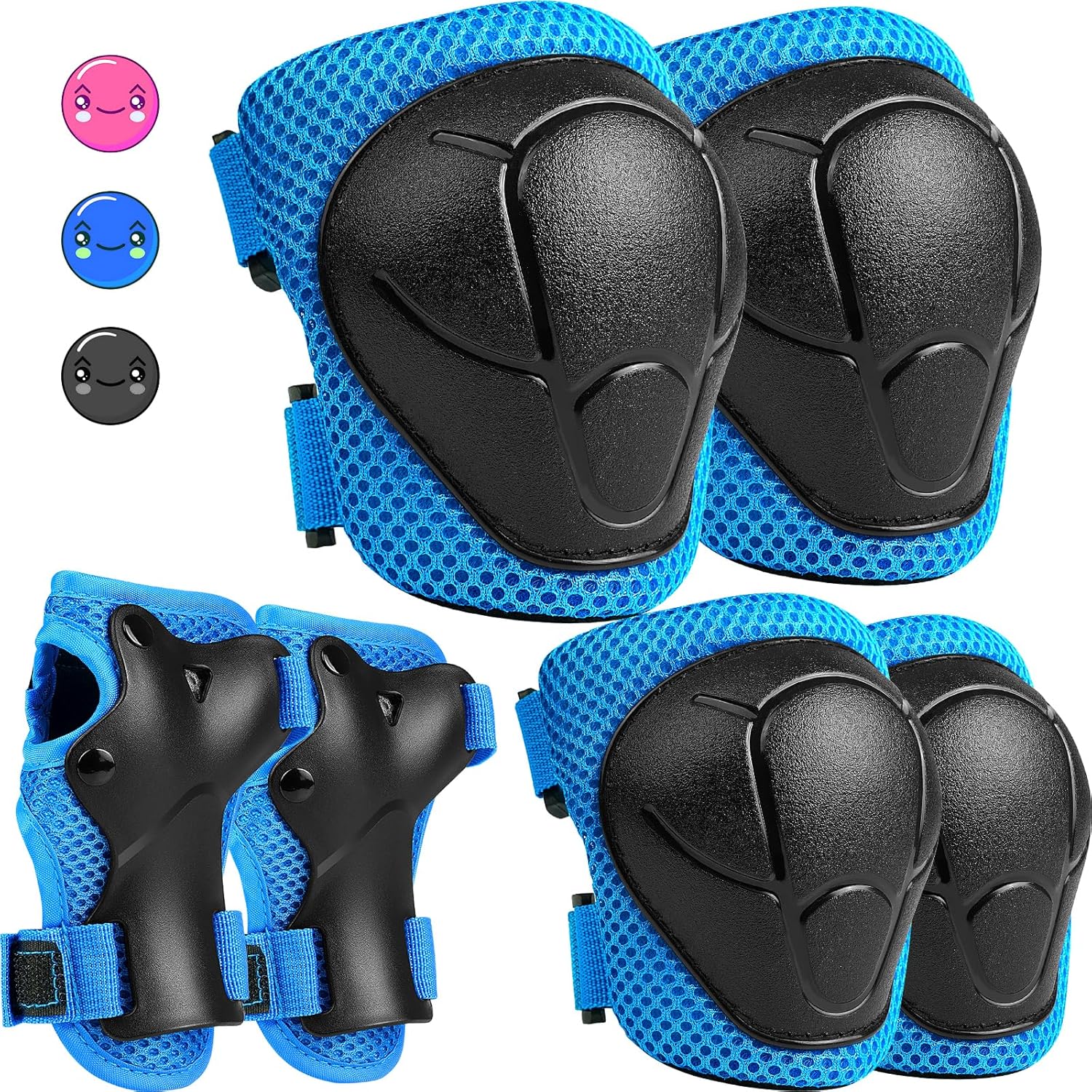 Thumbnail 6 de DARME Kids Protective Gear Set: Knee & Elbow Pads with Wrist Guards (Ages 3-8) + Organizer Bag