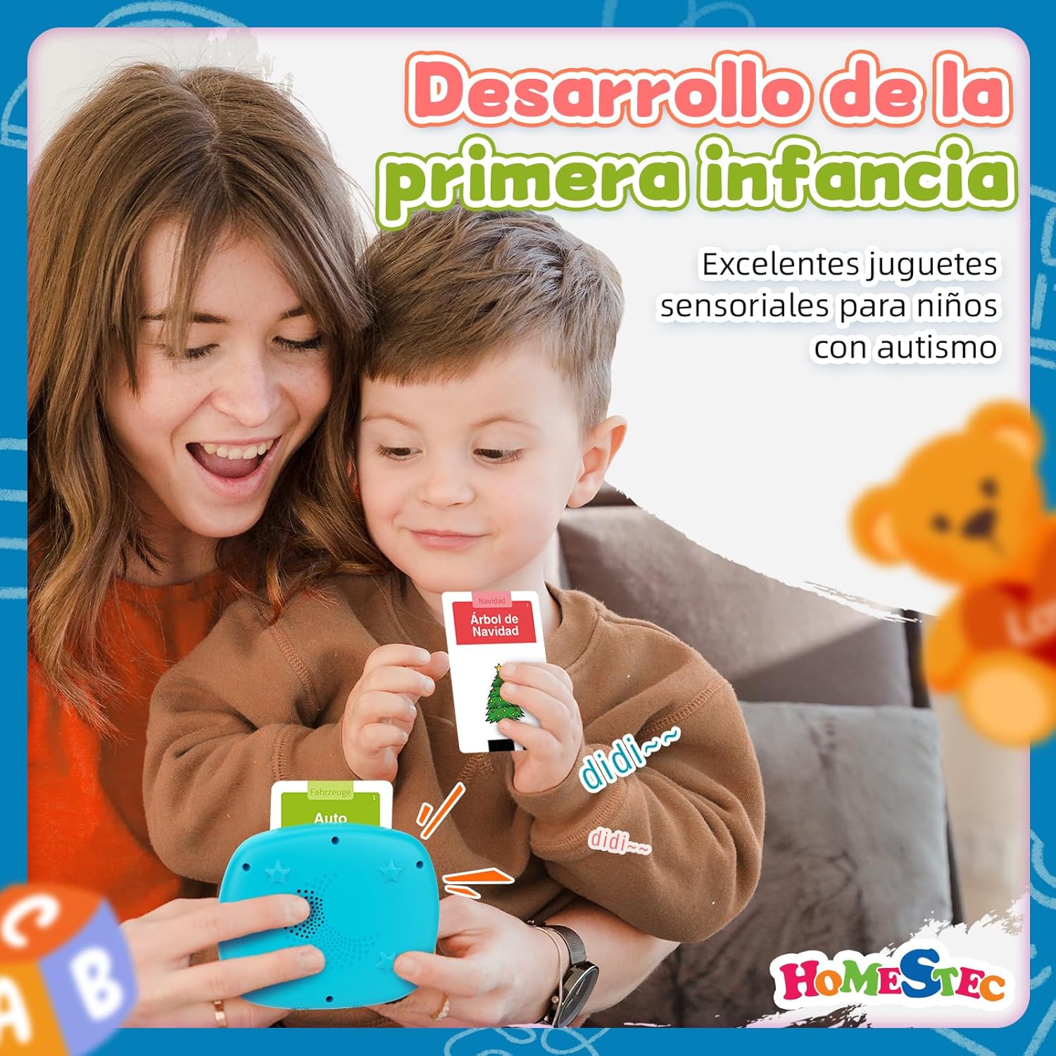 Detalle de HOMESTEC Tarjetas Flash Parlantes 144 cartas