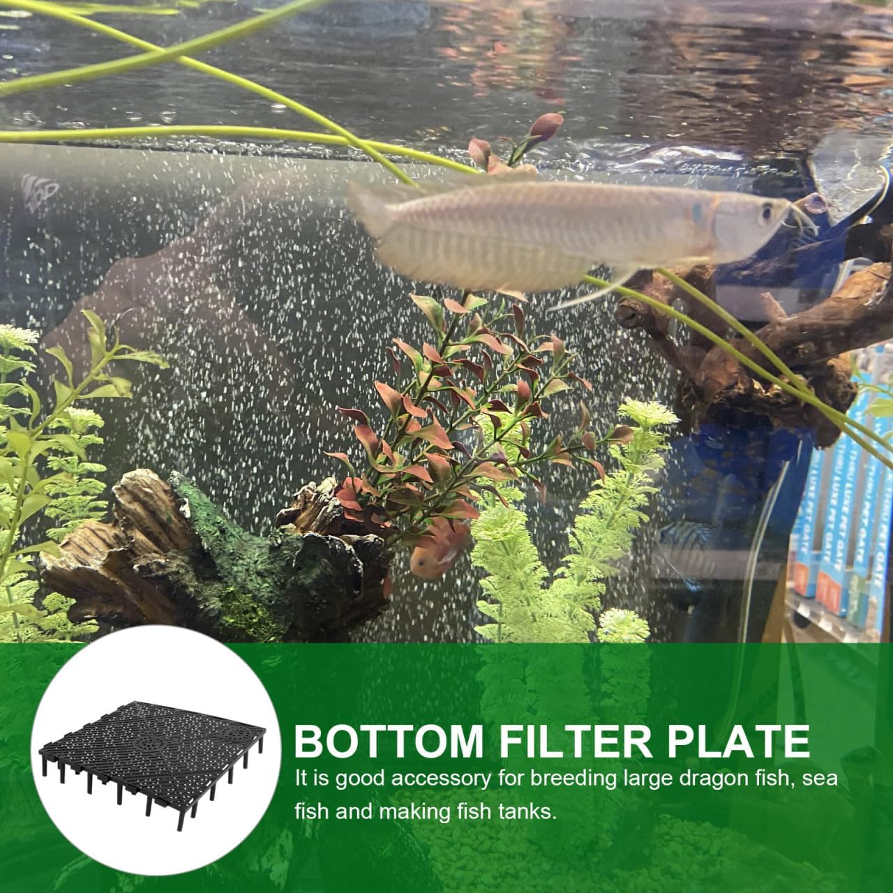 Thumbnail 5 de Hemobllo Aquarium Undergravel Filter Board — 20‑Piece Modular PVC Grid (14.5 x 14.5 cm each) for Enhanced Water Circulation