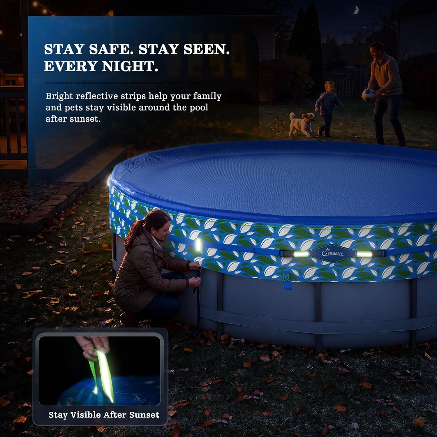 Detalle de UIRWAY Above-Ground Pool Winter Cover 24-Foot