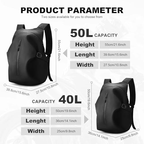 Detalle de HYC00 Mochila de Motocicleta Impermeable para Hombres 🏍