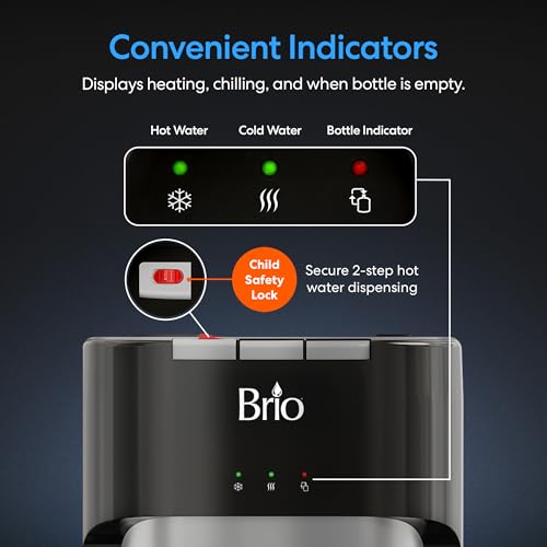Thumbnail 2 de Brio Bottom Load Water Cooler Dispenser for 5 Gallon Bottles – 3 Temperatures with Child Lock and LED Bottle Alert