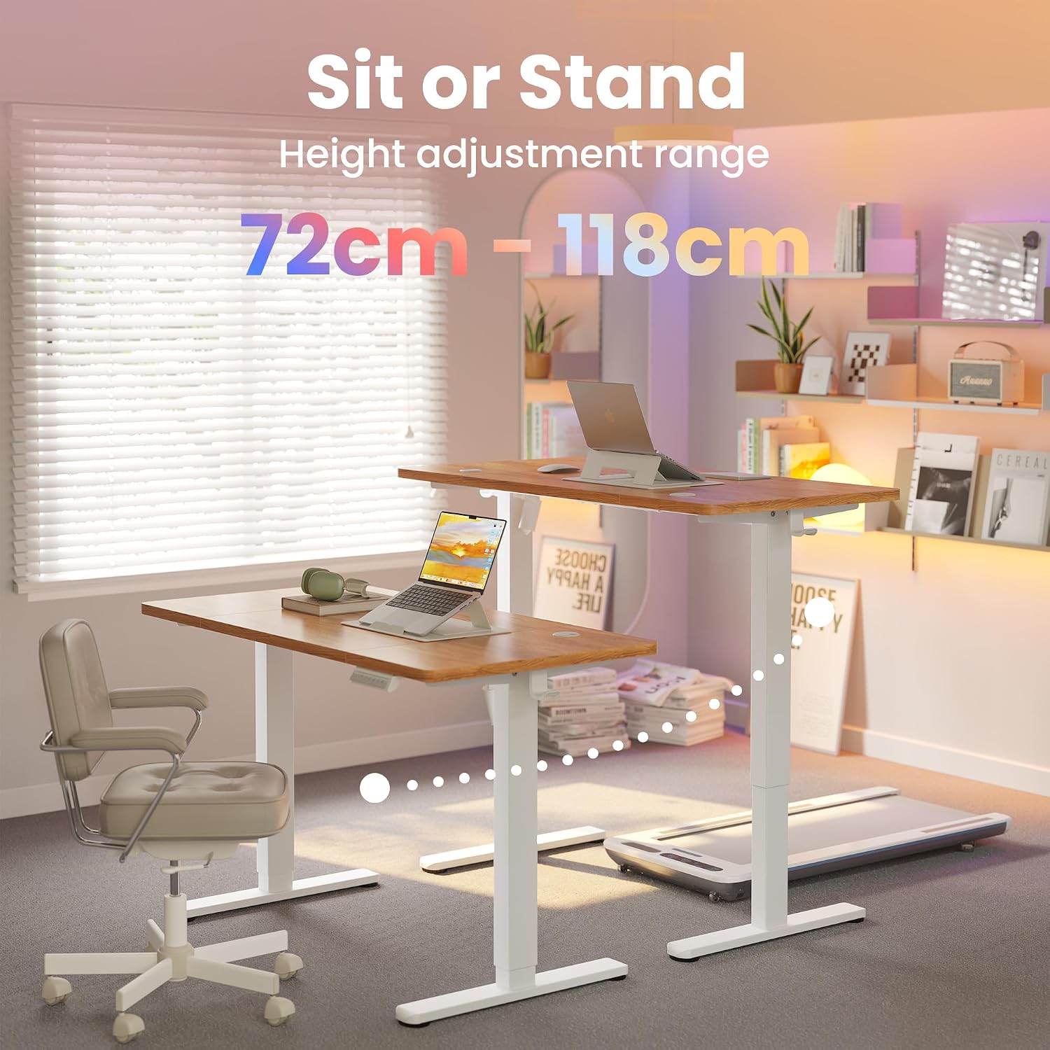Thumbnail 2 de HUANUO Standing Desk with USB Charging Port 120 x 60 cm review