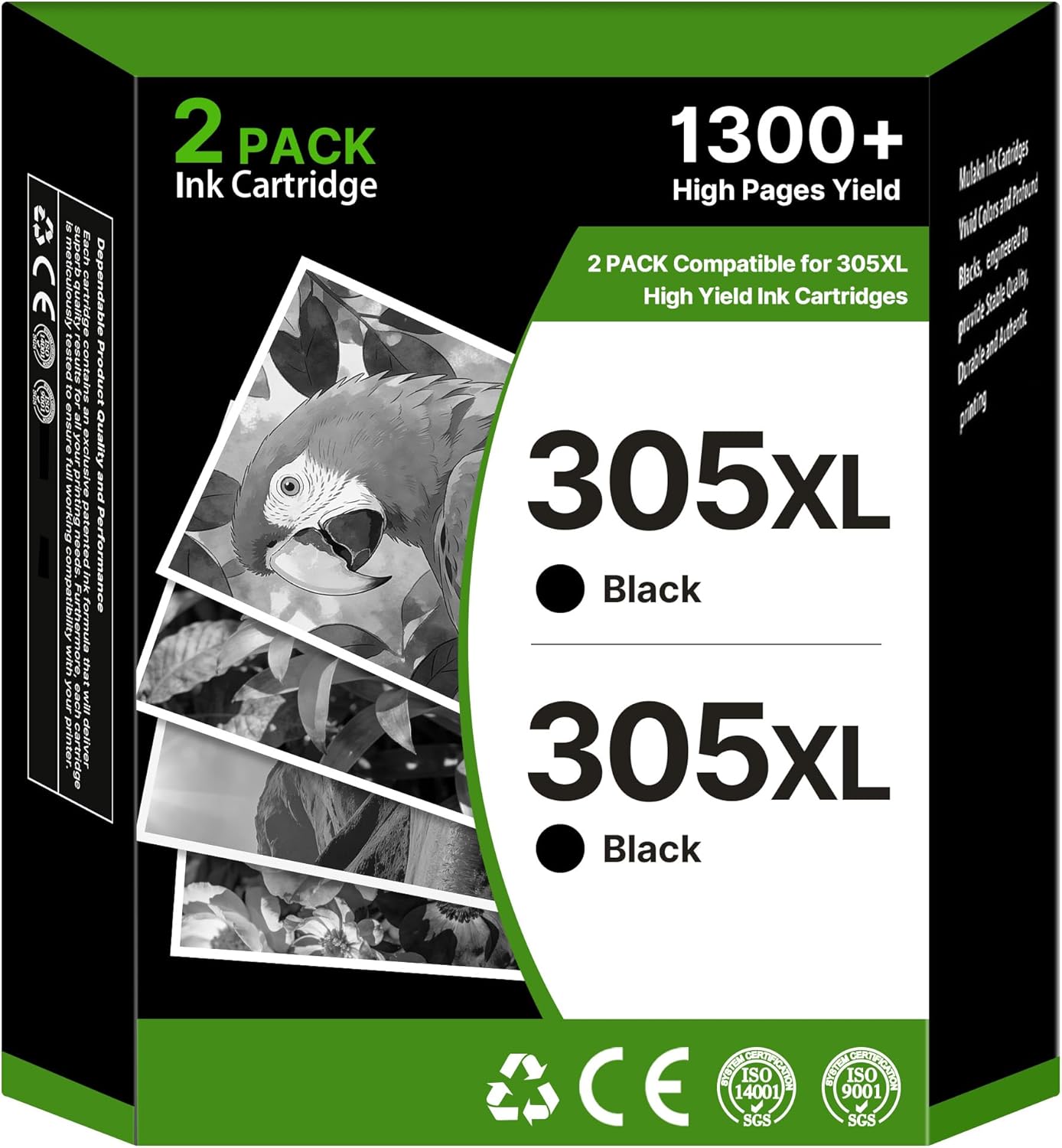 HP 305 XL Nero – Cartucce d'inchiostro di ricambio (2 pezzi) per Envy e DeskJet: compatibilità ampia