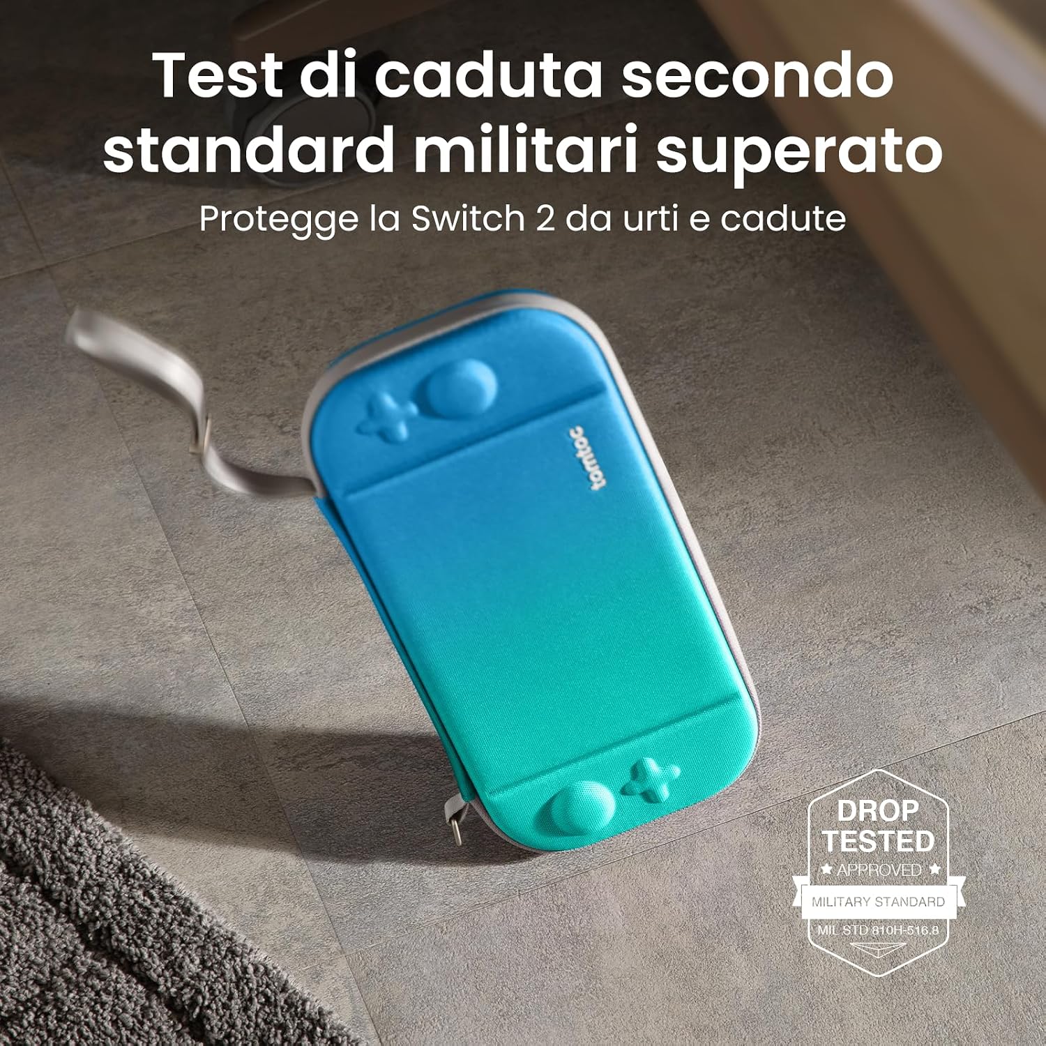 Detalle 2 de t omtoc Custodia per Nintendo Switch 2 (2025) con 12 cartucce: borsa slim da viaggio e protezione antiurto