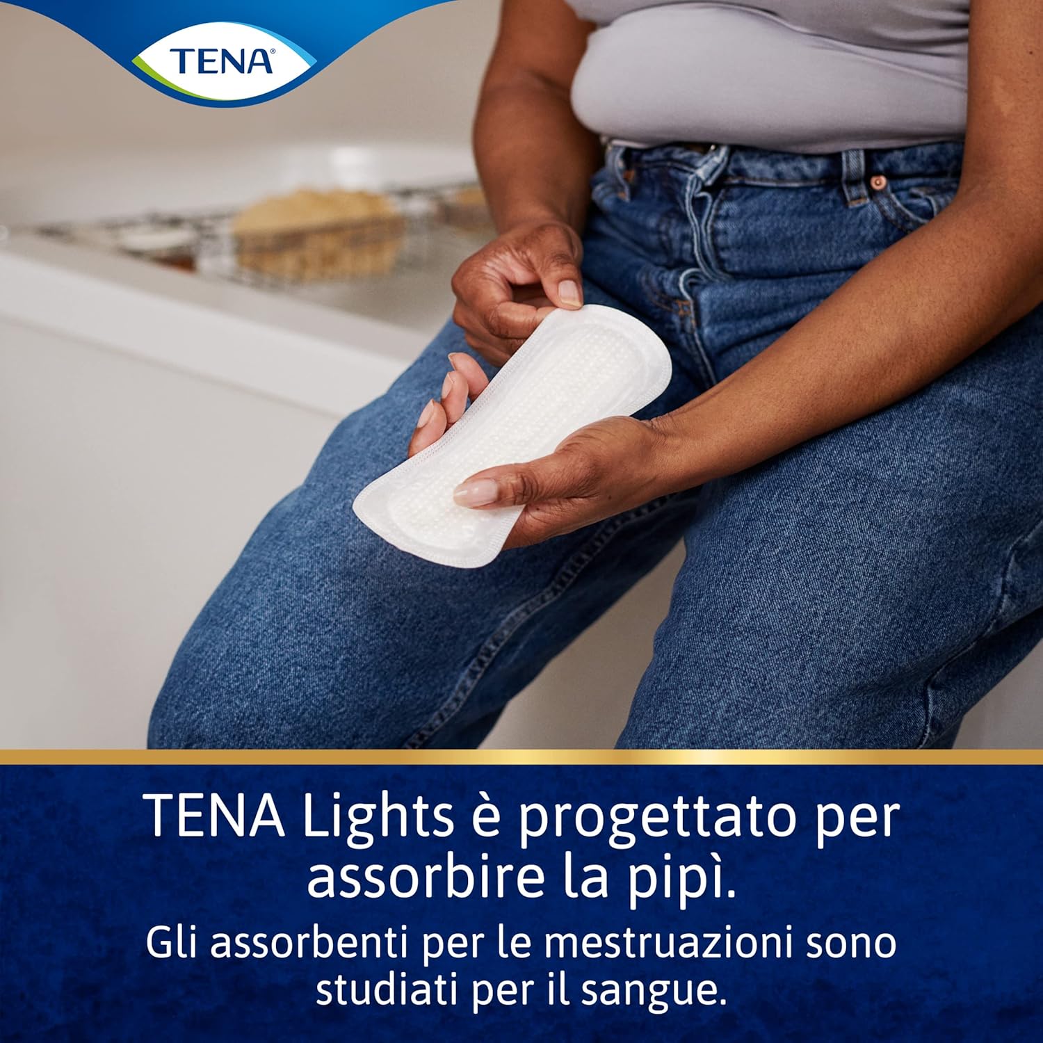 Detalle de TENA Lights Sensitive Long Proteggi-slip: pacco scorta mensile per piccole perdite femminili, discreti e confortevoli