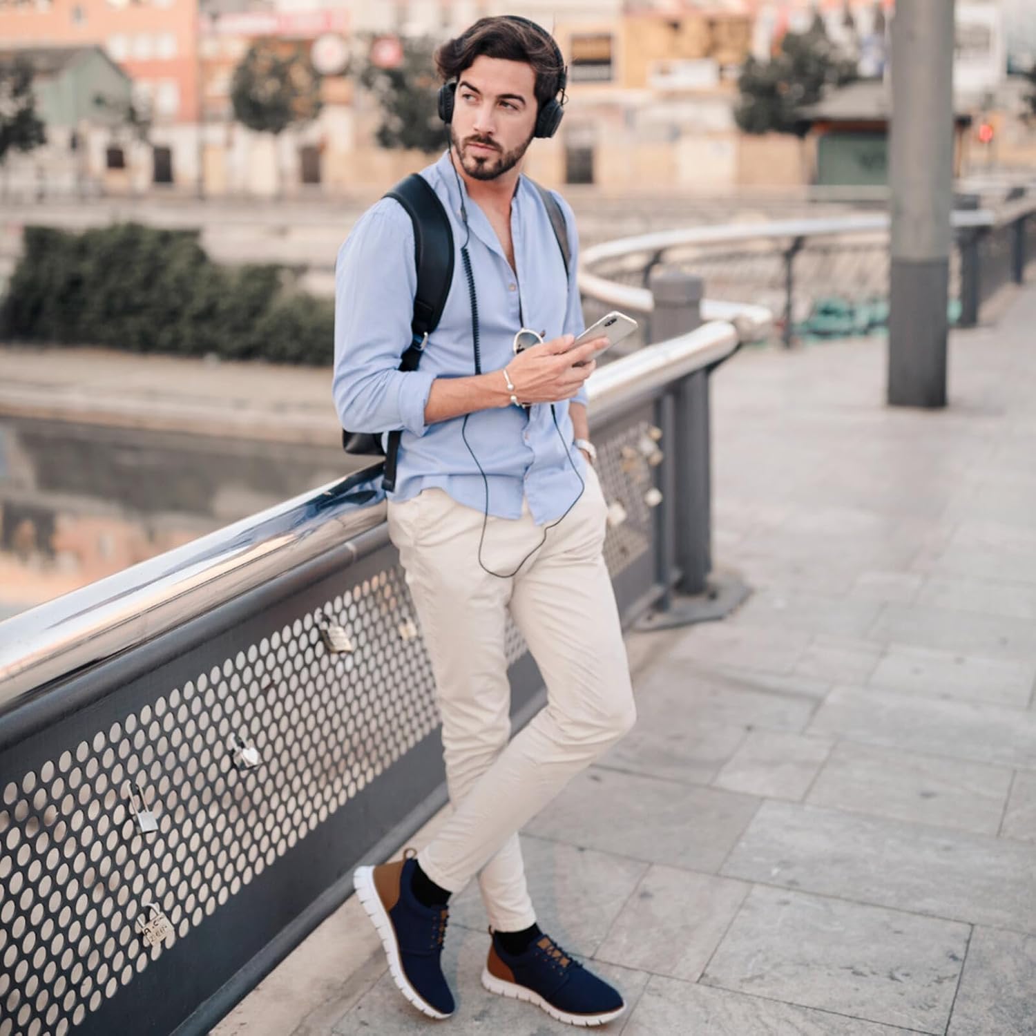 Detalle de LEZTA Herren Anzugschuhe & Sneaker-Oxfords: atmungsaktive Mesh-Schuhe für Büro, Alltag und Walkings