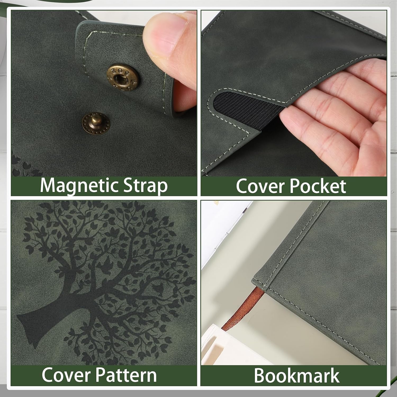Thumbnail 1 de A5 leather journal with 360 pages