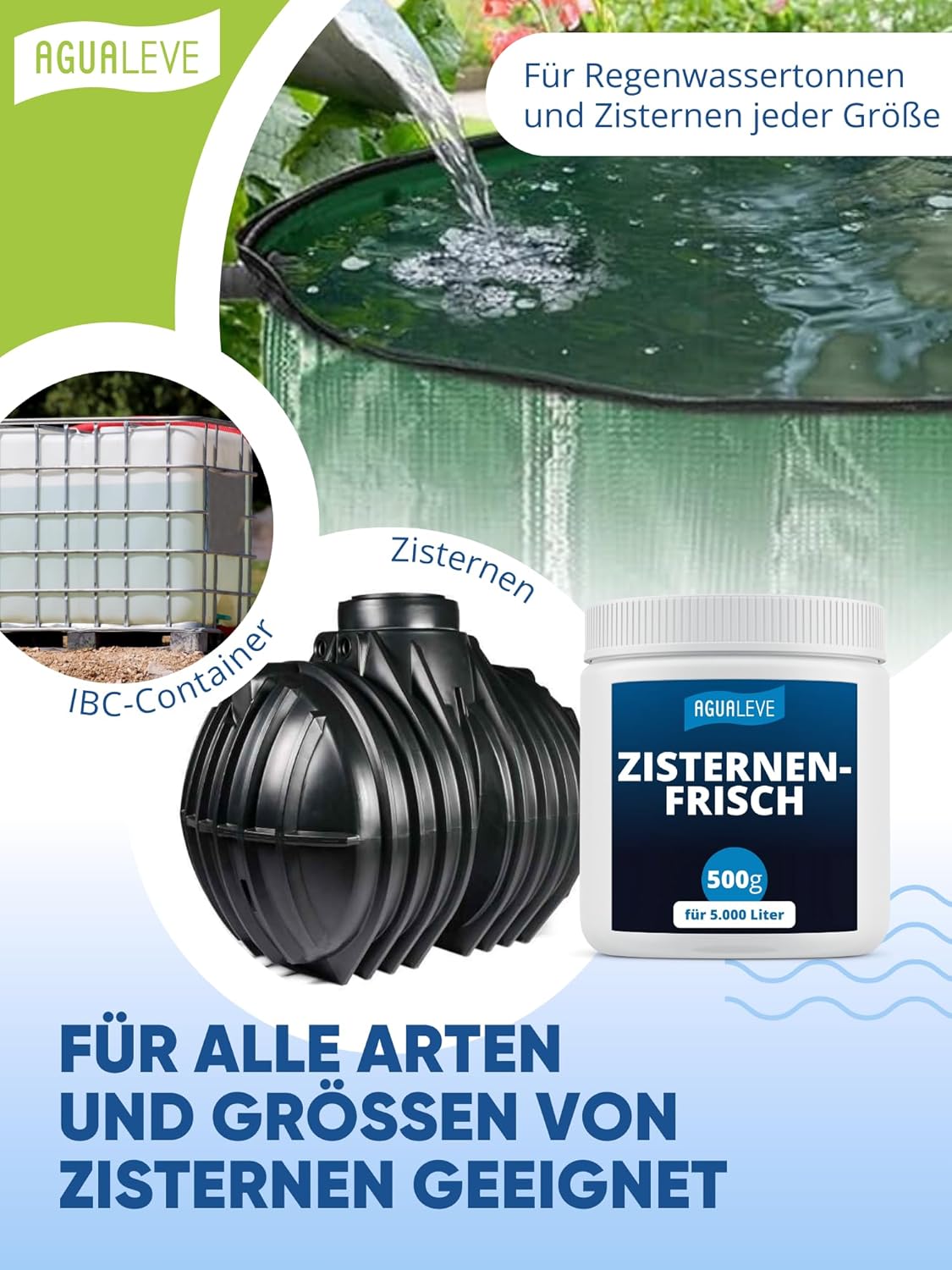 Thumbnail 6 de AGUALEVE® Zisternenfrisch 500 g – hält Regenwasser frisch, rein & gießtauglich