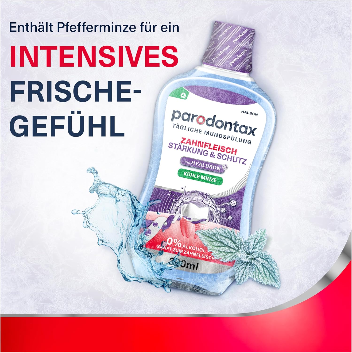 Detalle de parodontax Zahnfleisch Stärkung & Schutz Mundspülung – 4x300 ml