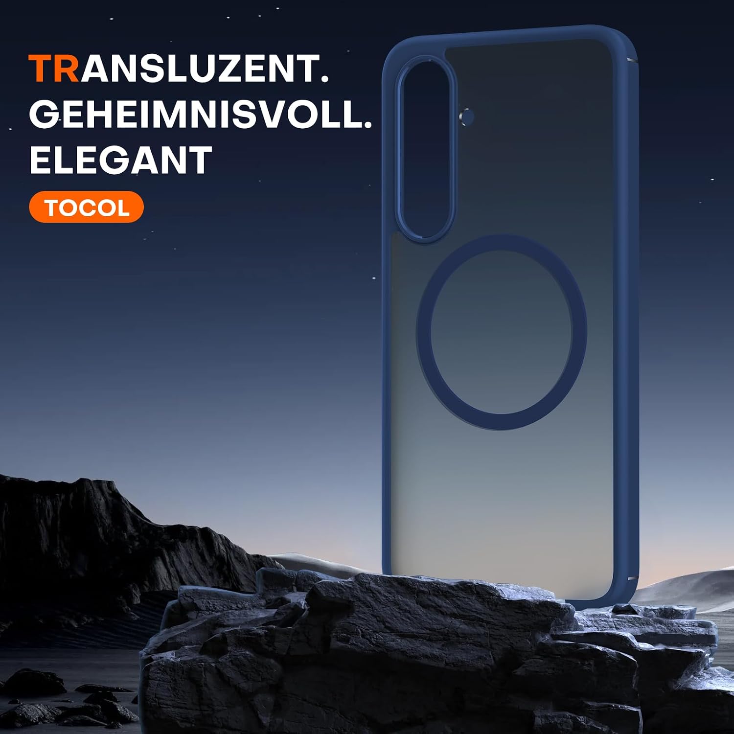 Detalle de TOCOL Hülle für Samsung Galaxy S24 FE mit MagSafe-Schutz – stoßfest, kratzfest, blau
