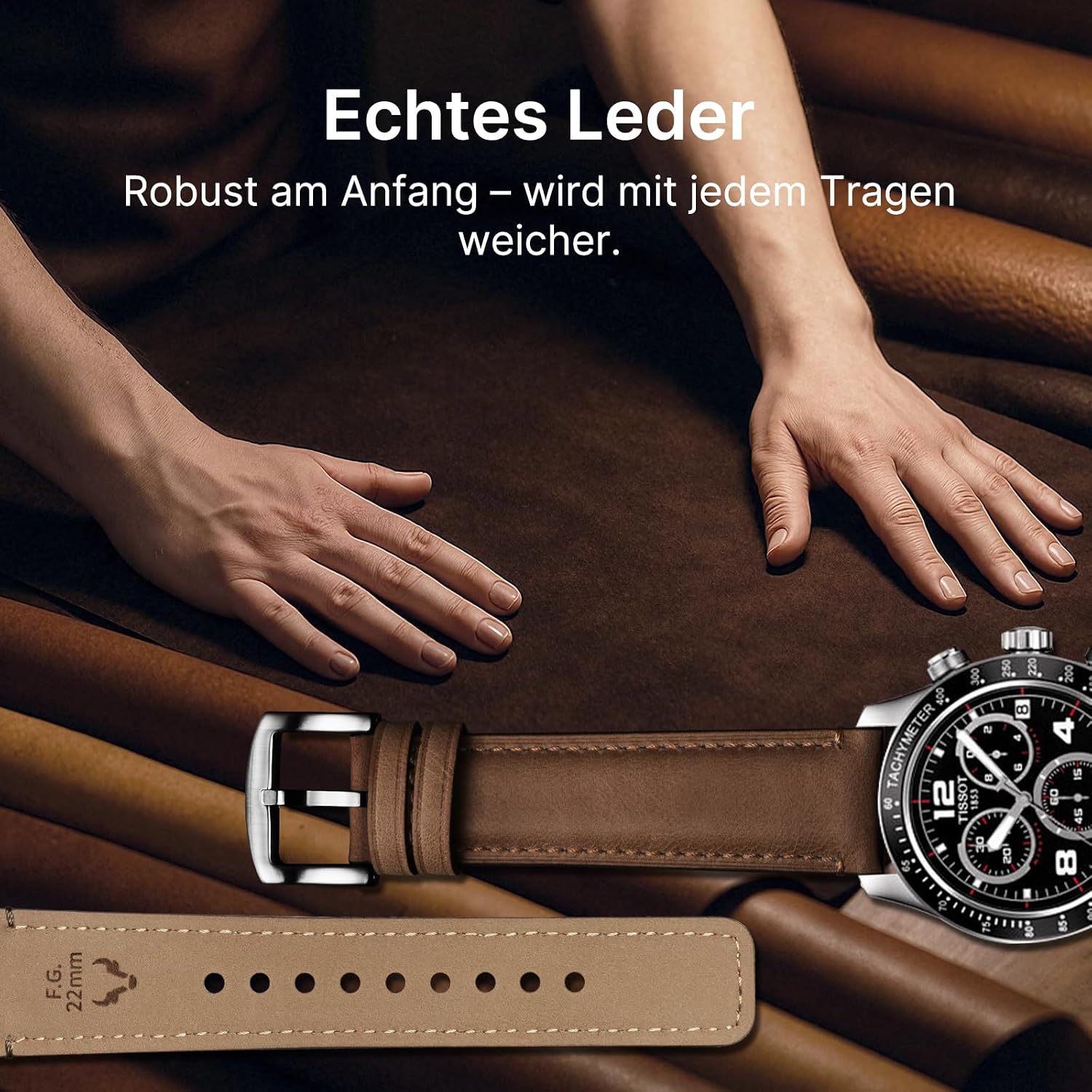 Detalle 2 de Fullmosa Uhrenarmband 22 mm Schnellverschluss